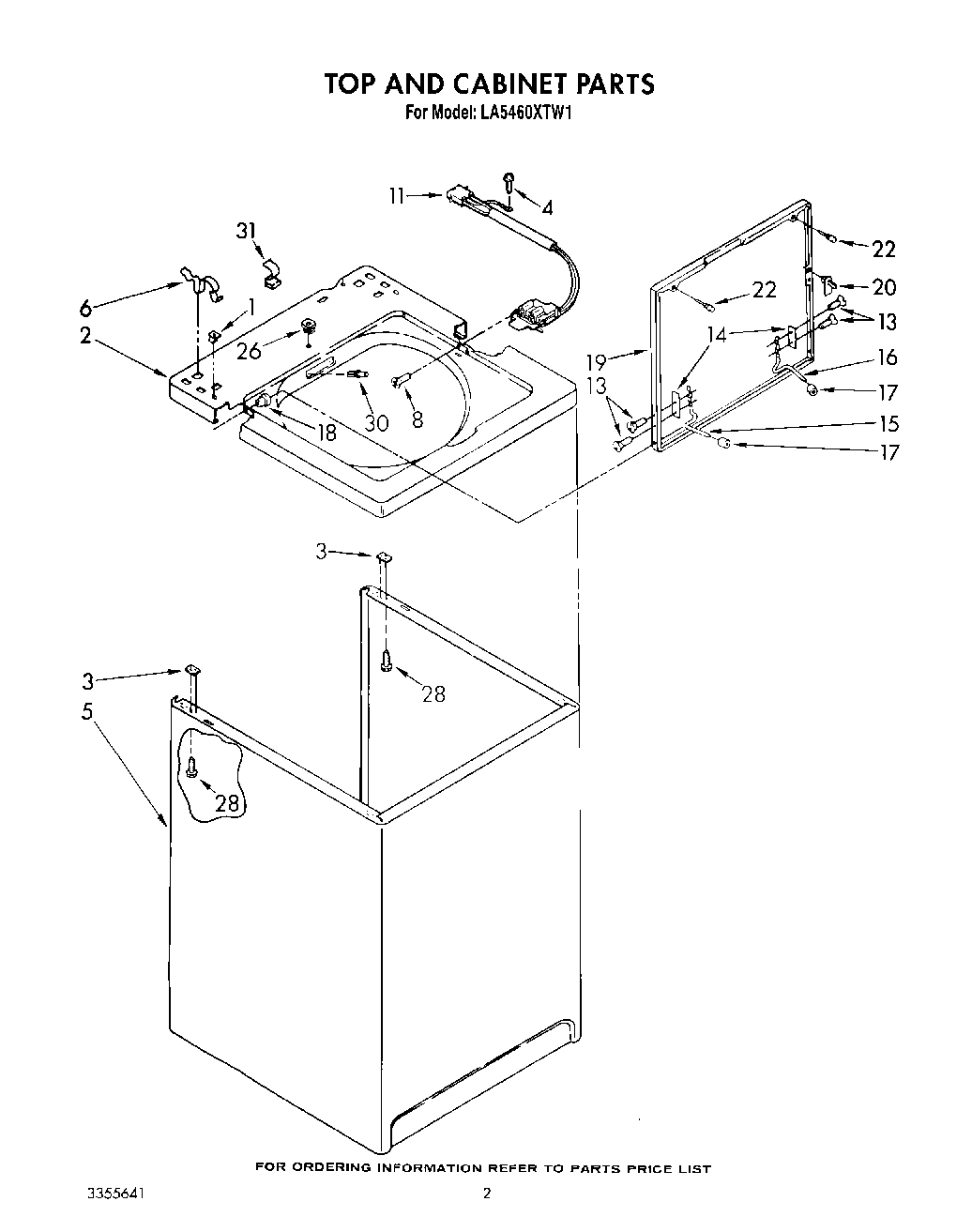 02 - TOP AND CABINET, LIT/OPTIONAL