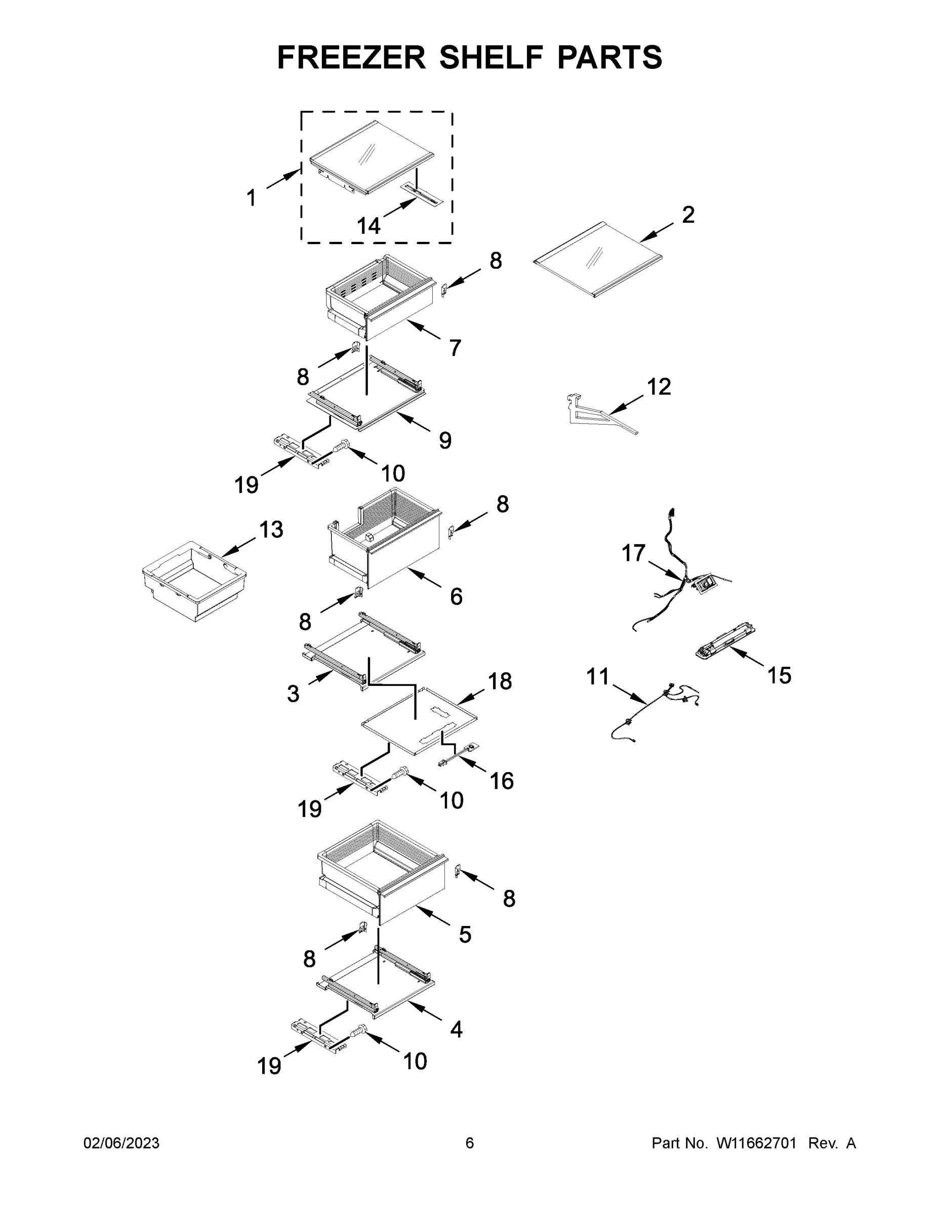 04 - FREEZER SHELF PARTS