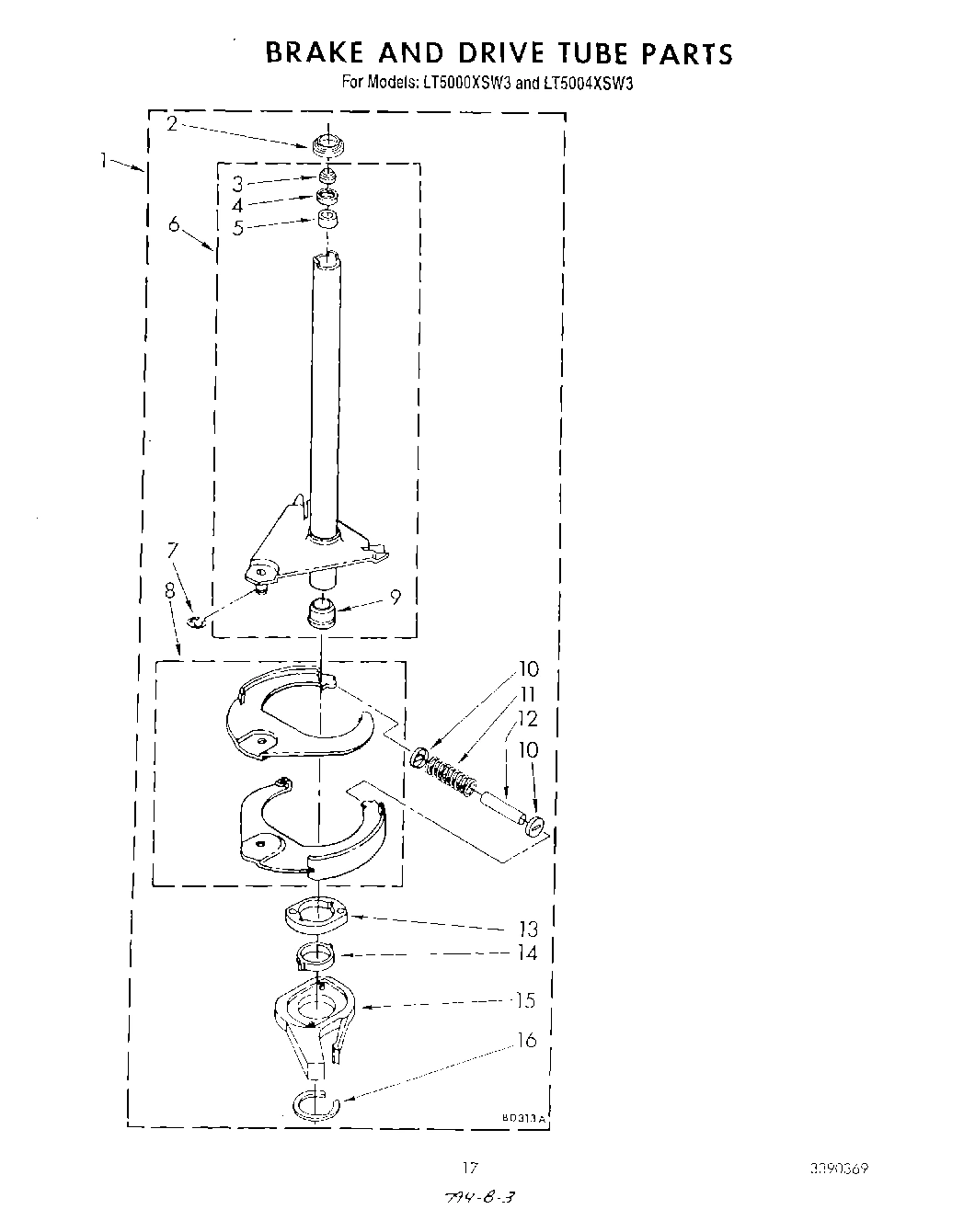 14 - BRAKE AND DRIVE TUBE