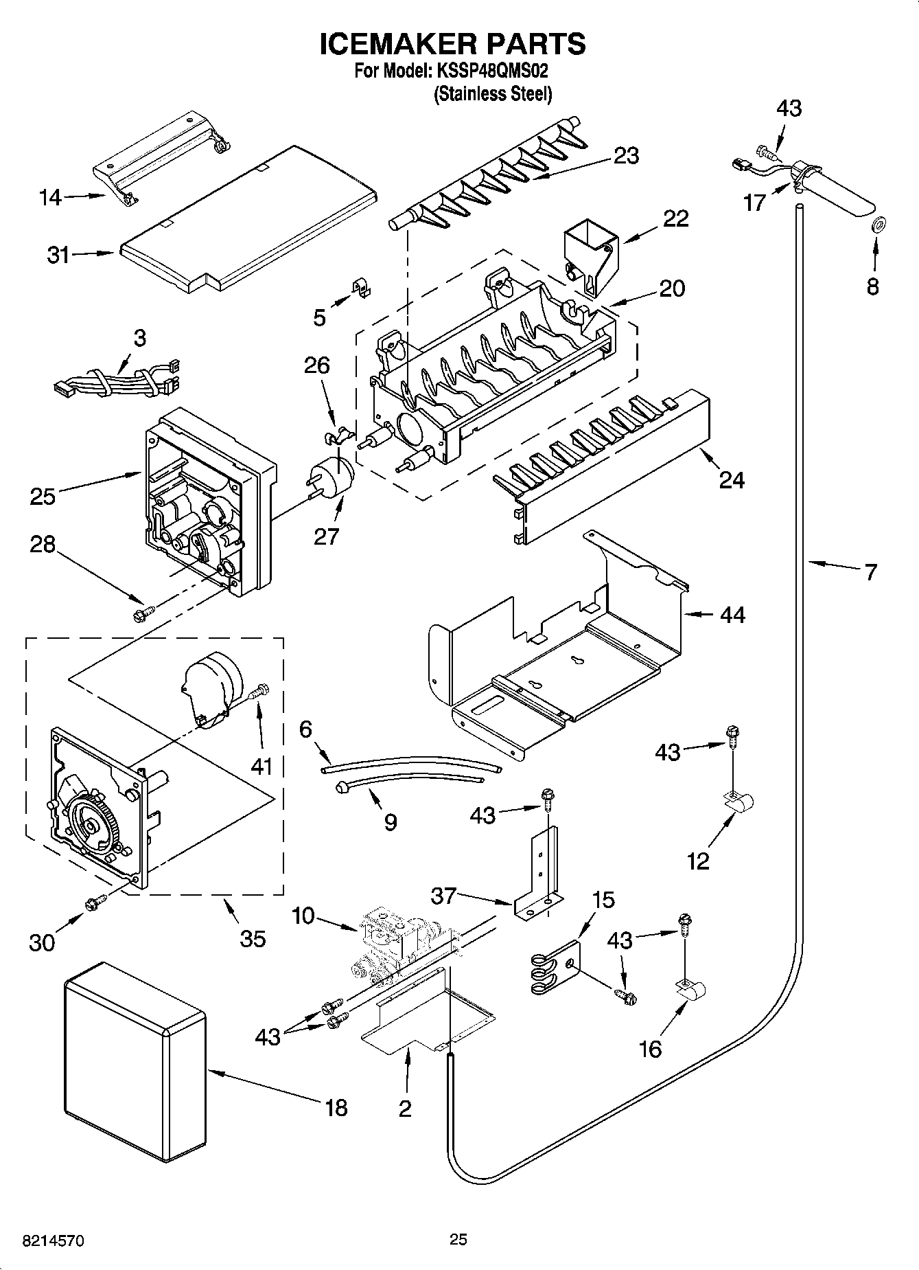 15 - ICEMAKER PARTS
