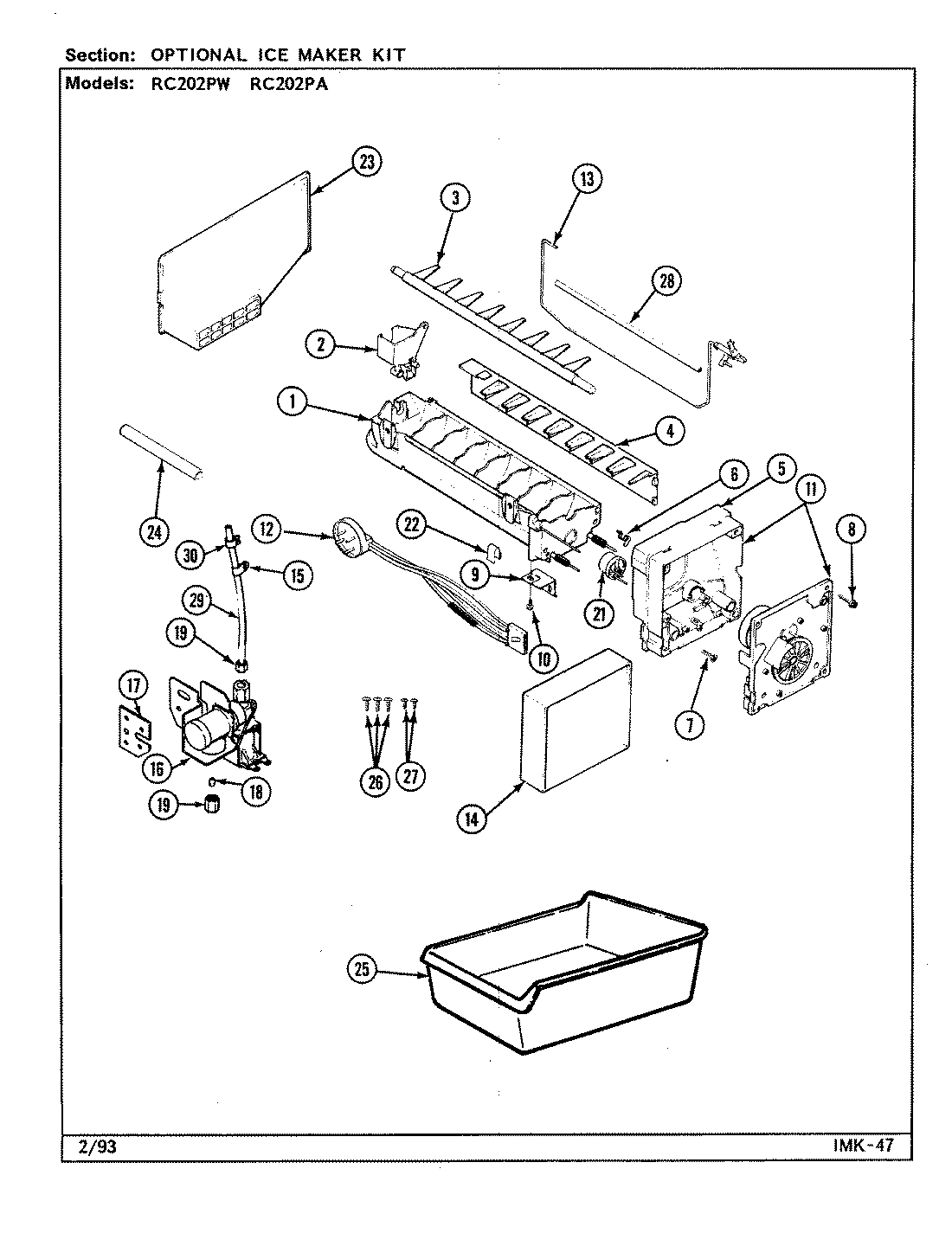 05 - OPTIONAL ICE MAKER KIT