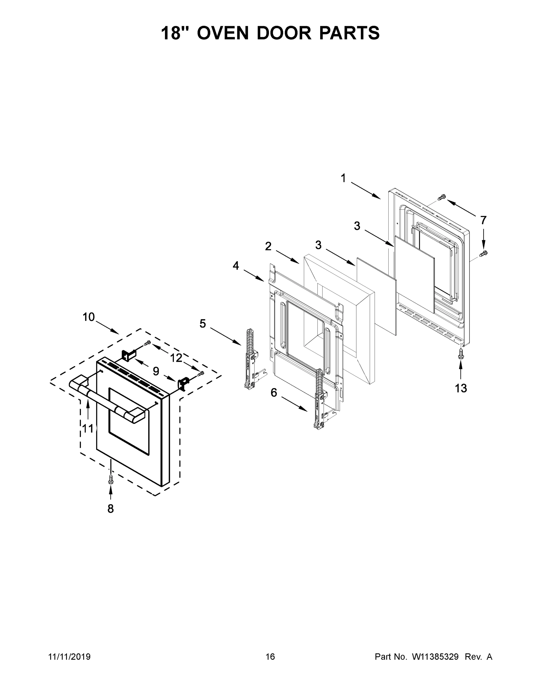 09 - 18" OVEN DOOR PARTS