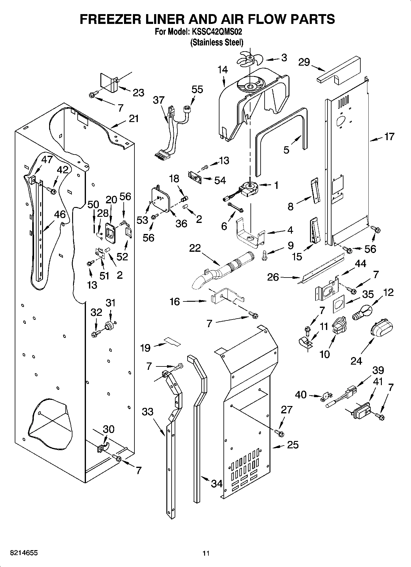 08 - FREEZER LINER AND AIR FLOW PARTS