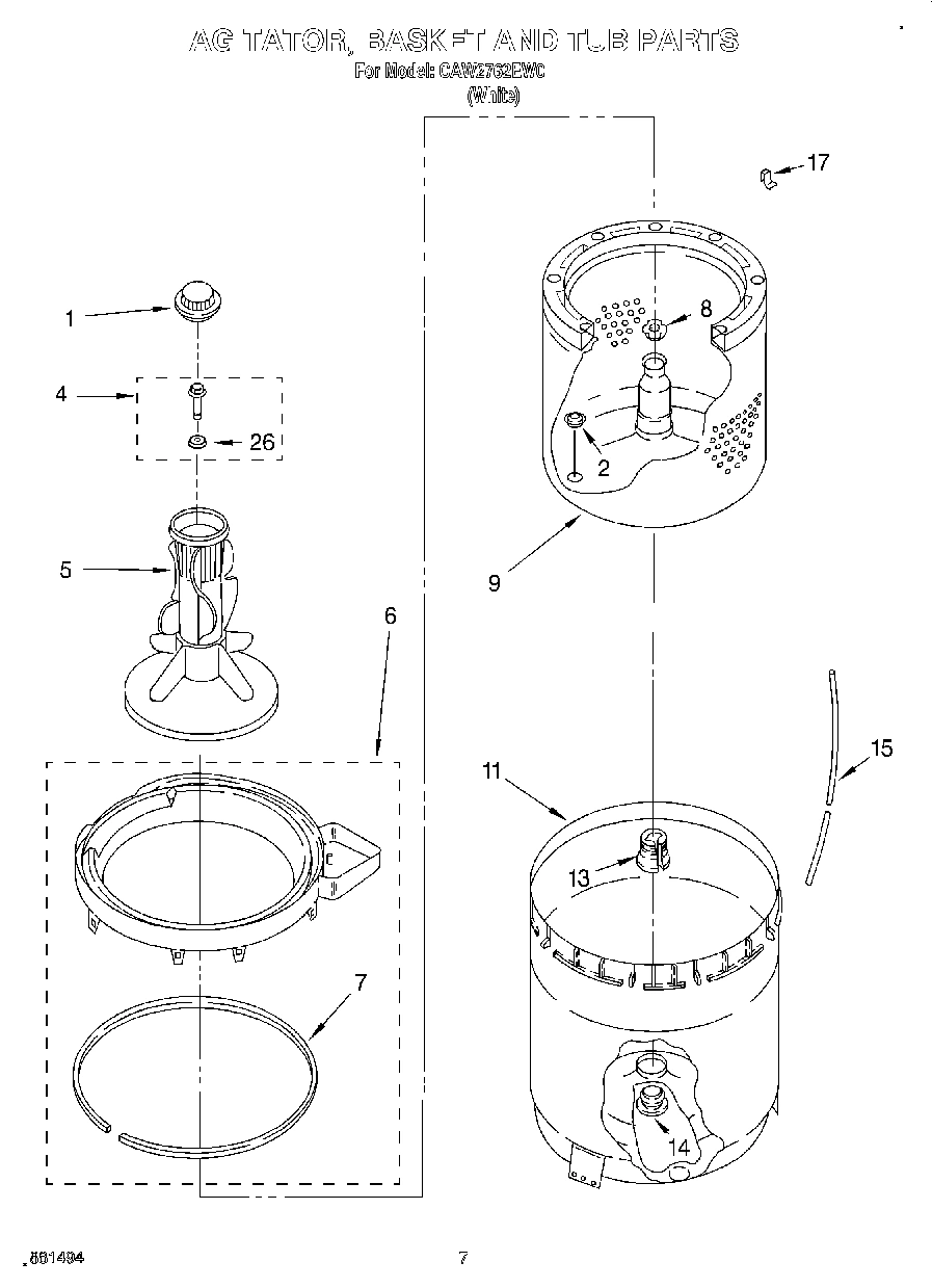 05 - AGITATOR, BASKET AND TUB