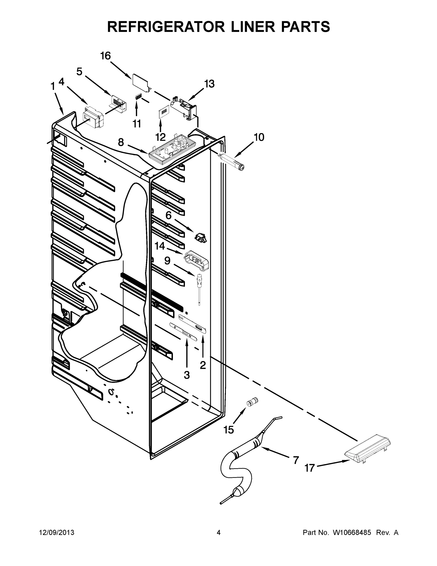 03 - REFRIGERATOR LINER PARTS