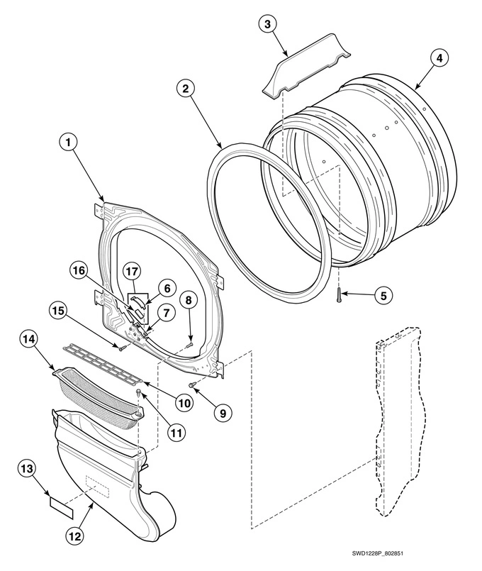 Front Bulkhead, Air Duct, Felt Seal And Cylinder