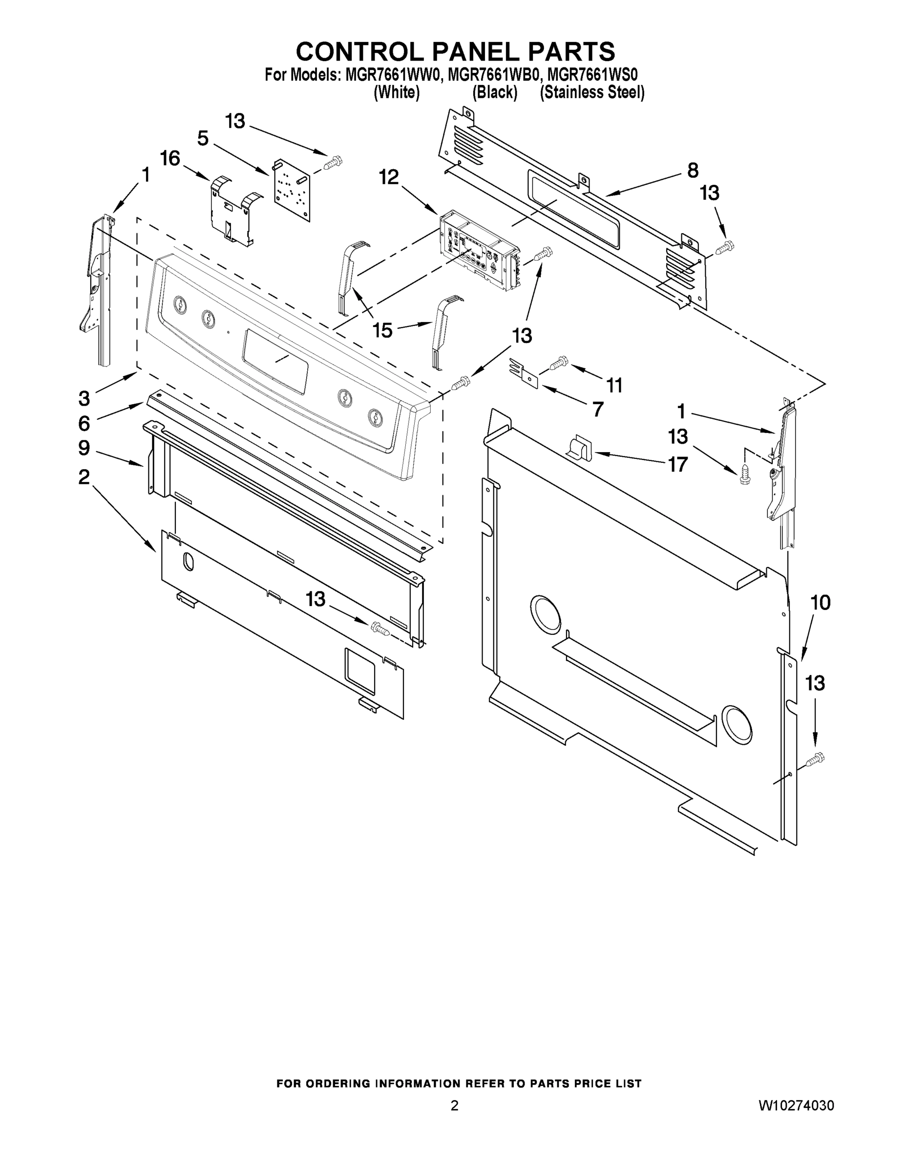 02 - CONTROL PANEL PARTS