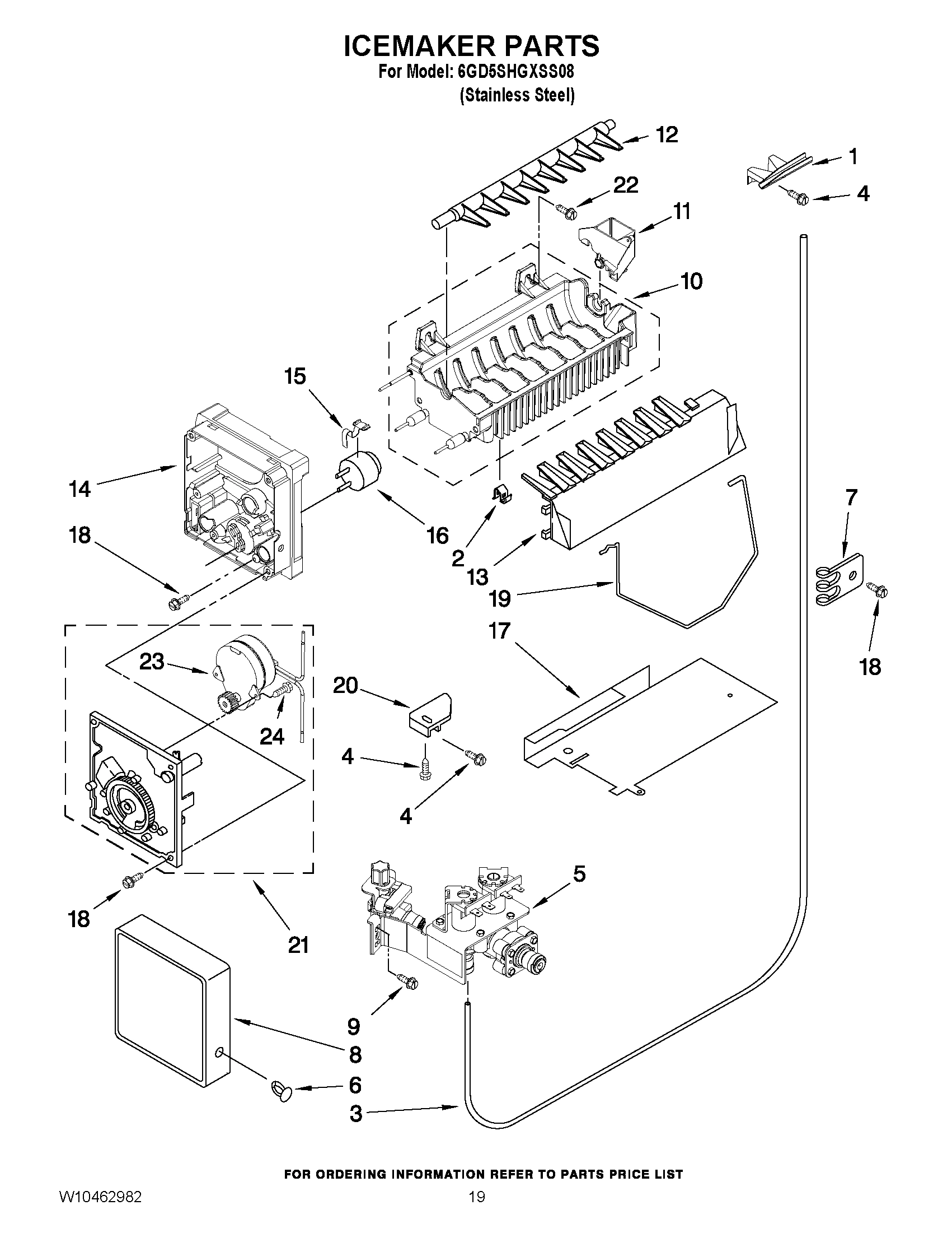 12 - ICEMAKER PARTS