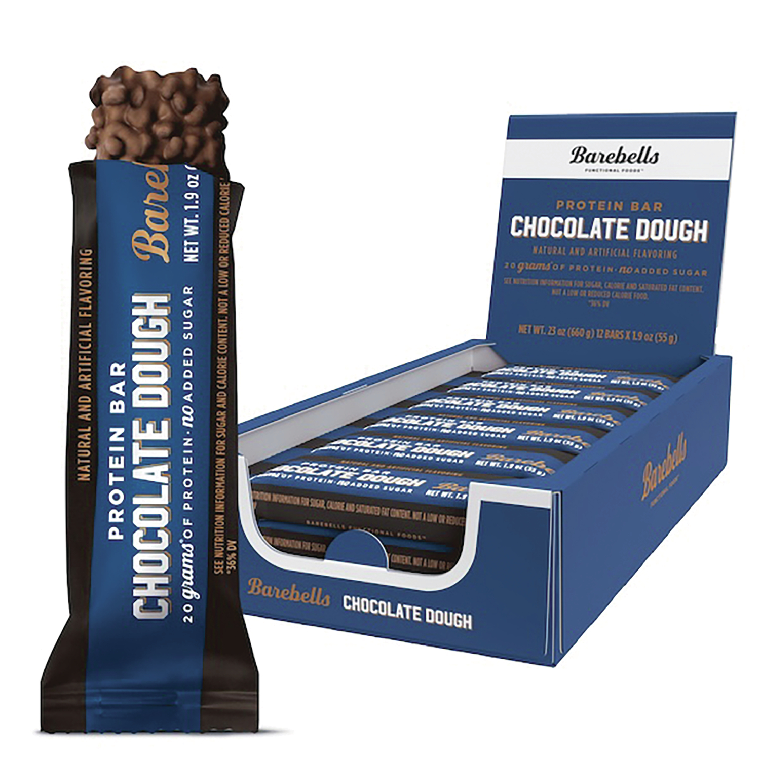 Barebells Chocolate Dough Protein Bar, 1.94 oz, 12 Bars/Box (B1035-USA) | Quill