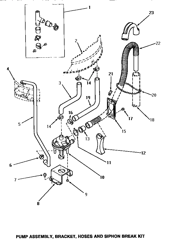 16 - PUMP ASSY/BRKT/HOSES & SIPHON BREAK KIT