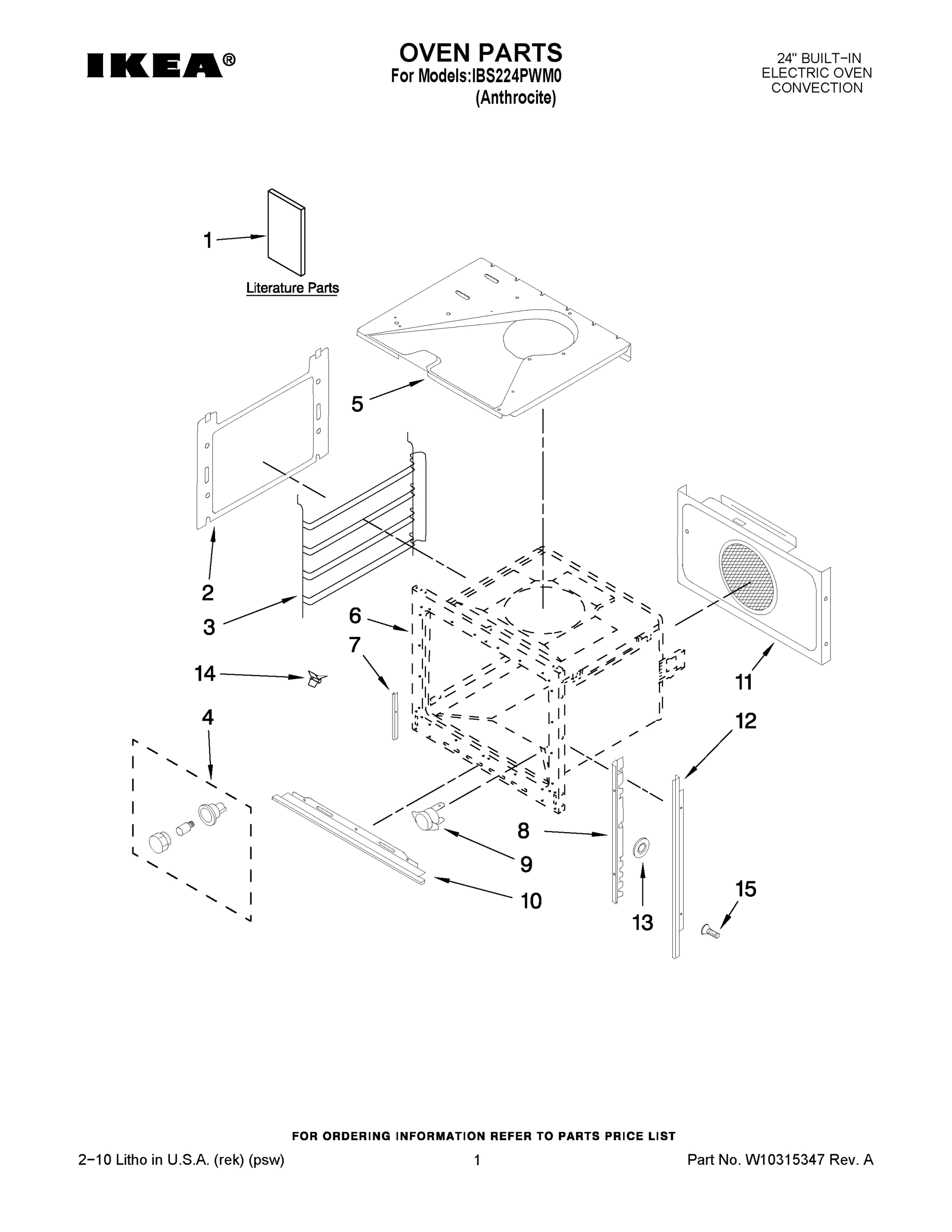 01 - OVEN PARTS