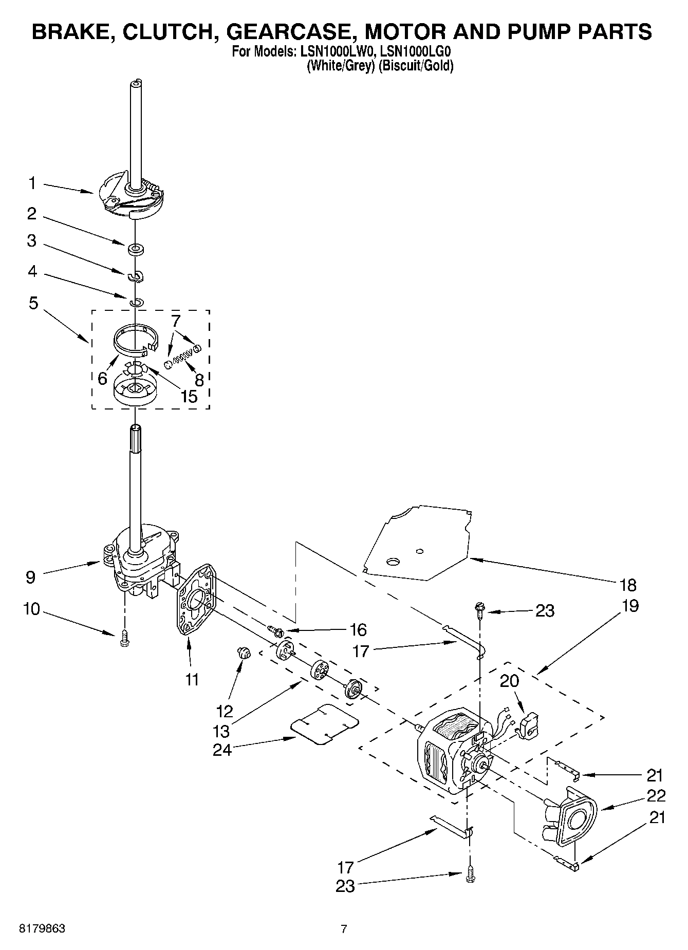 04 - BRAKE, CLUTCH, GEARCASE, MOTOR AND PUMP