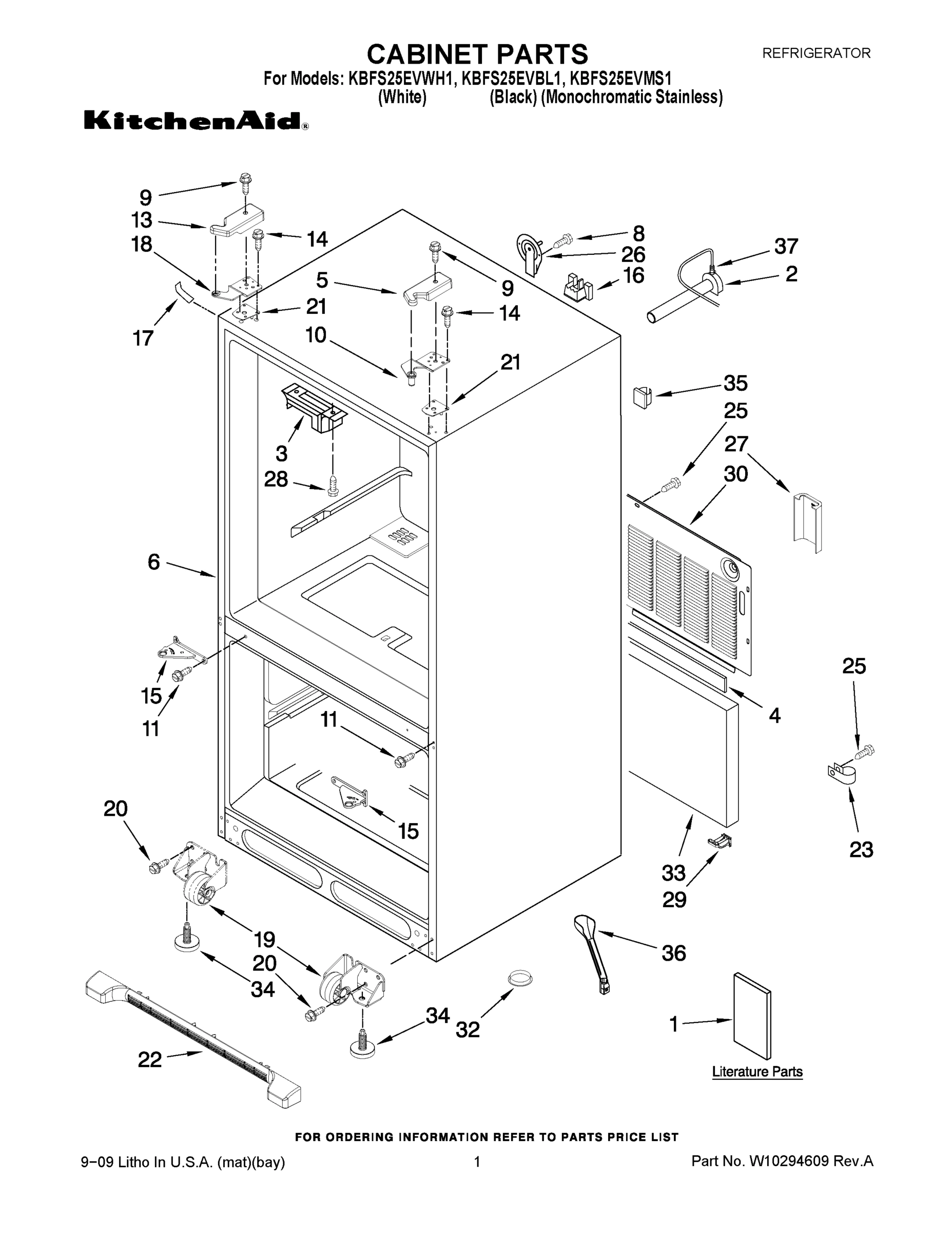 01 - CABINET PARTS