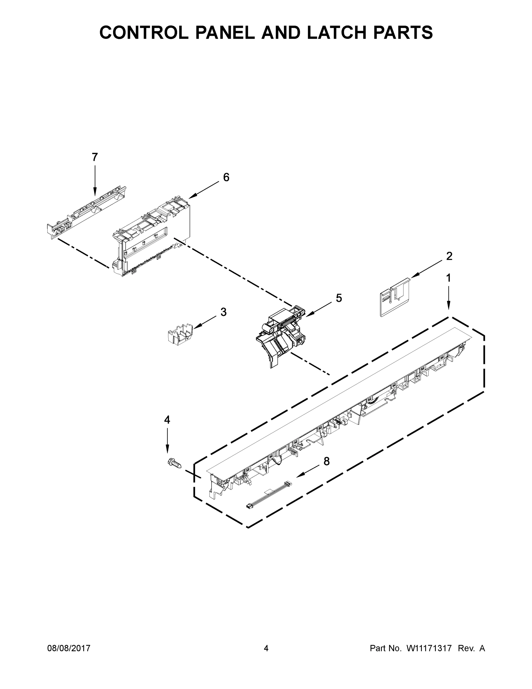 03 - CONTROL PANEL AND LATCH PARTS
