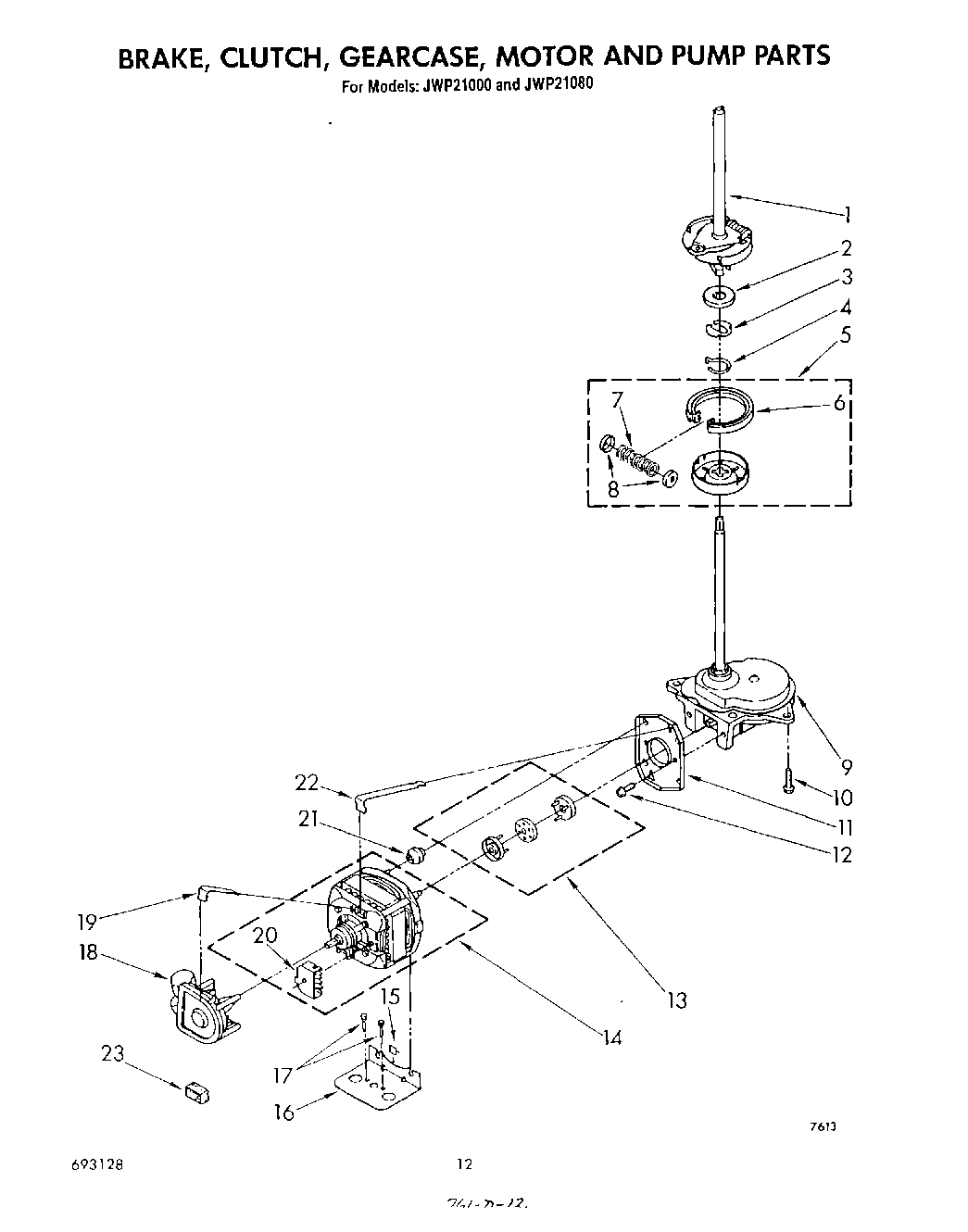 09 - BRAKE, CLUTCH, GEARCASE, MOTOR AND PUMP