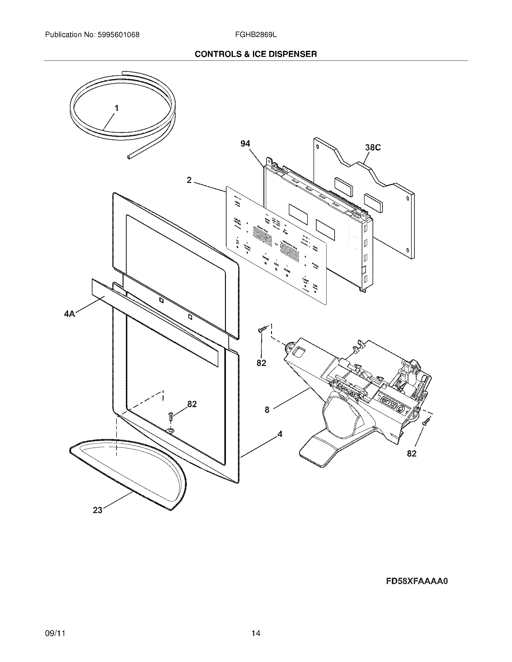 13 - CONTROLS & ICE DISPENSER