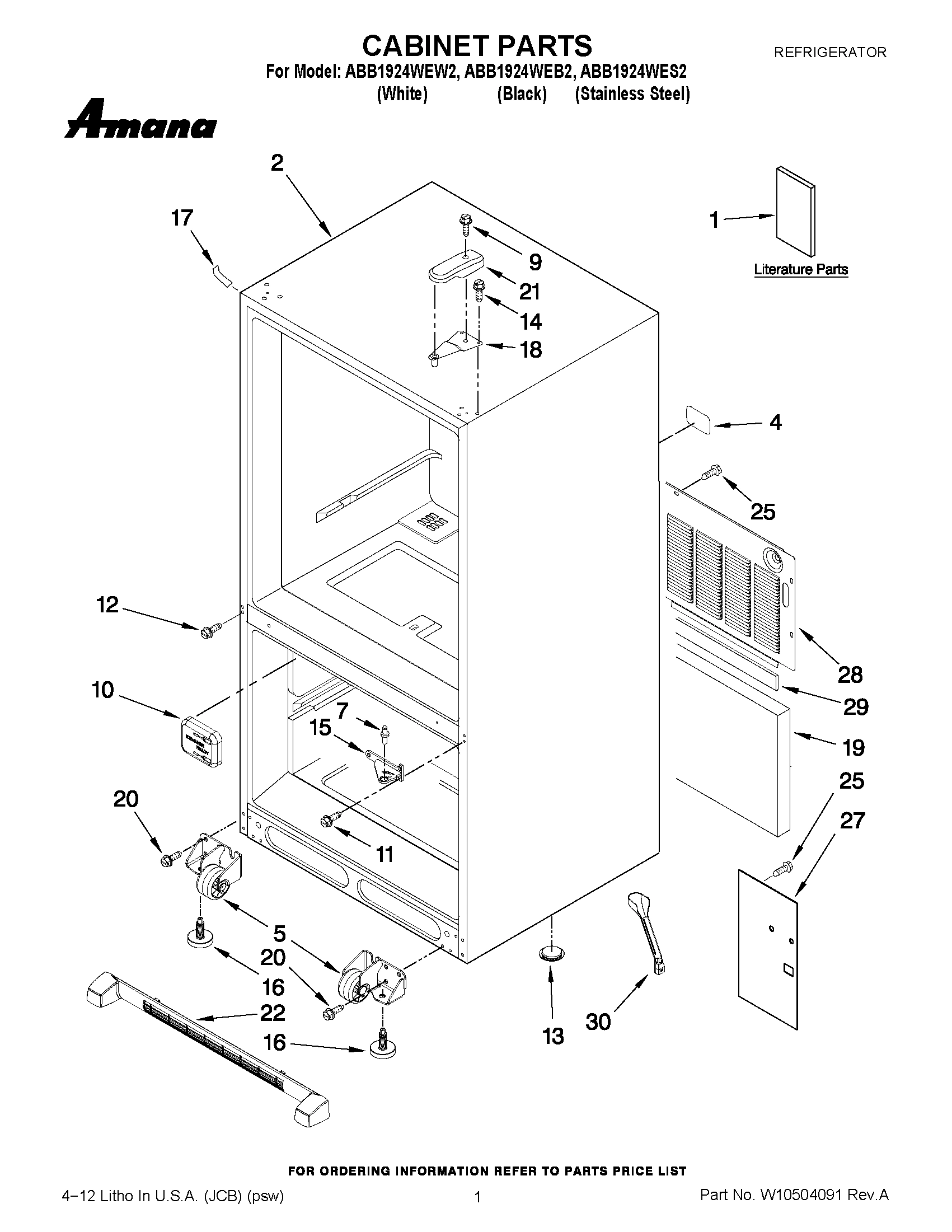 01 - CABINET PARTS