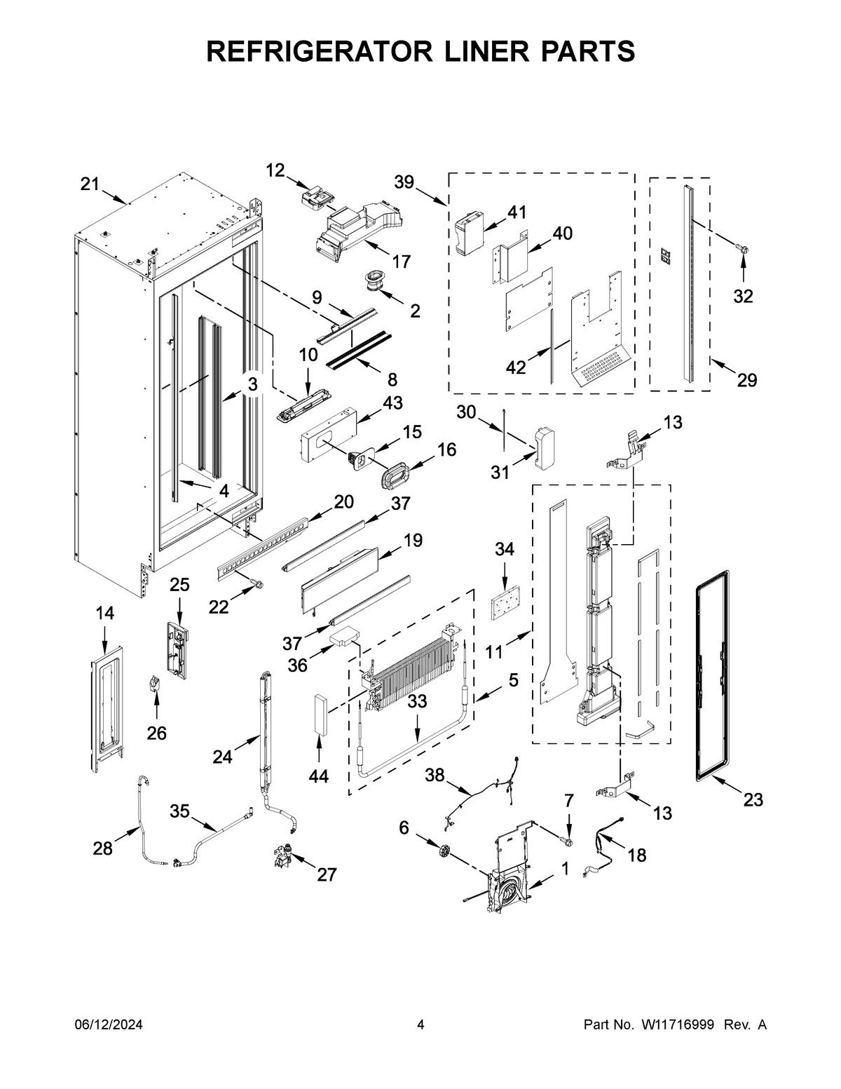 03 - REFRIGERATOR LINER PARTS