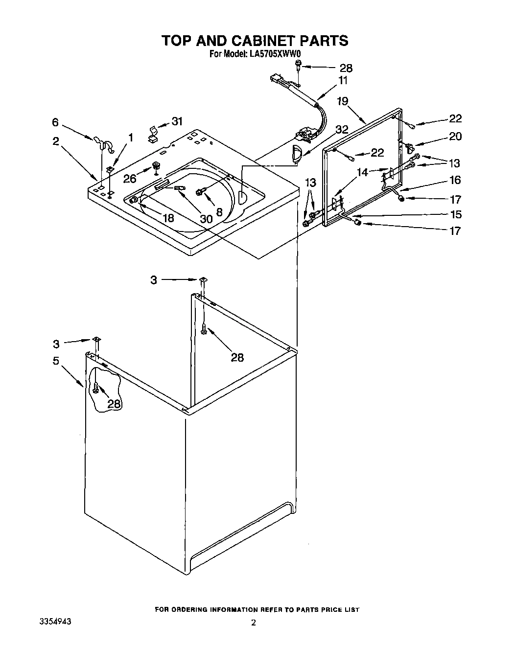 02 - TOP AND CABINET, LIT/OPTIONAL