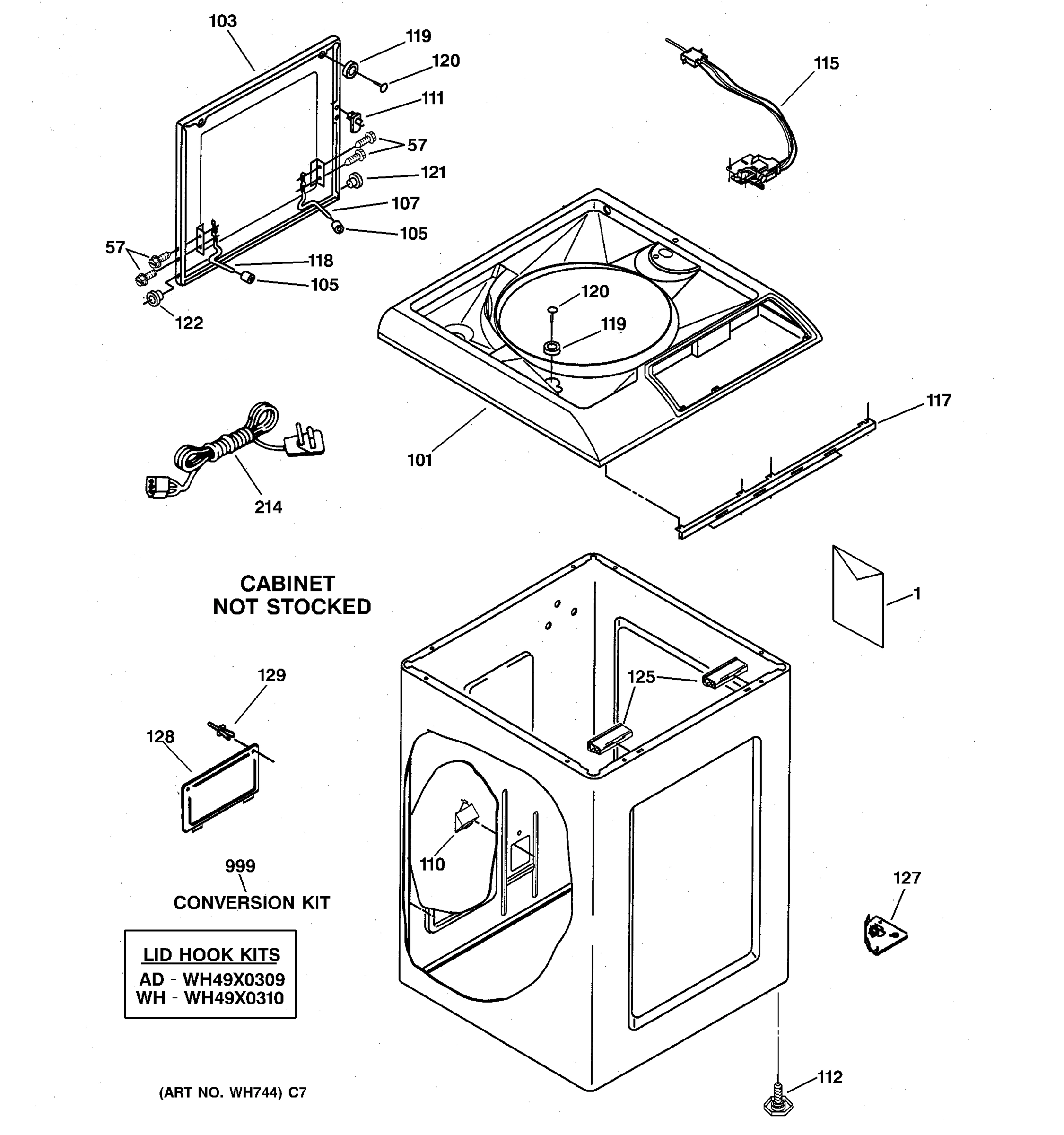 TOP & CABINET PARTS