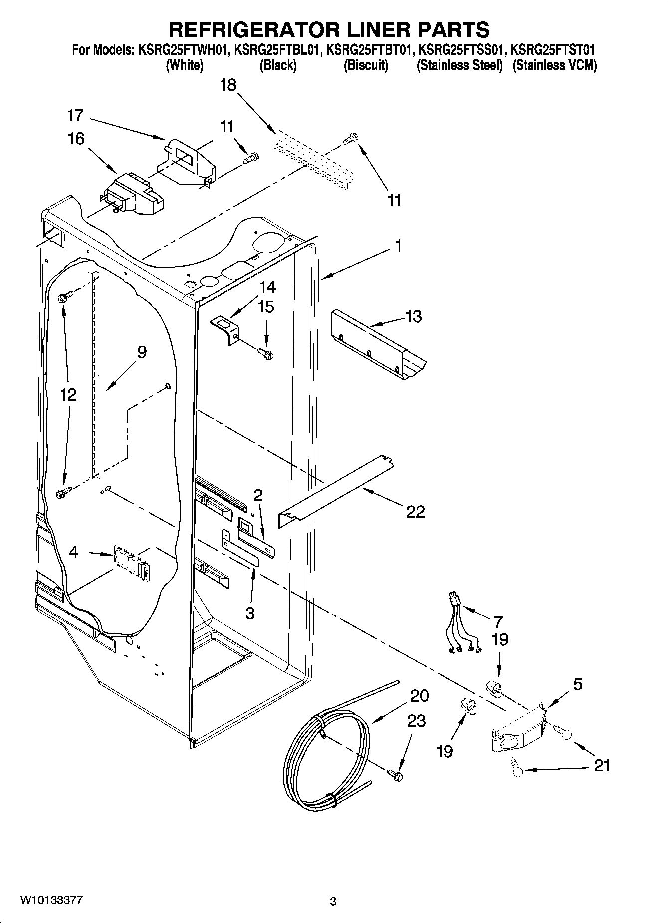 02 - REFRIGERATOR LINER PARTS