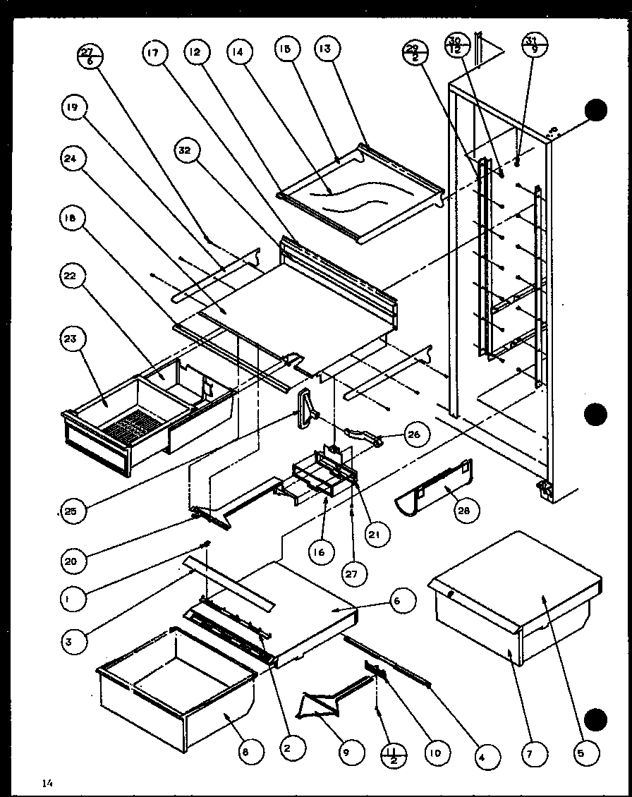 15 - REF SHELVING AND DRAWERS
