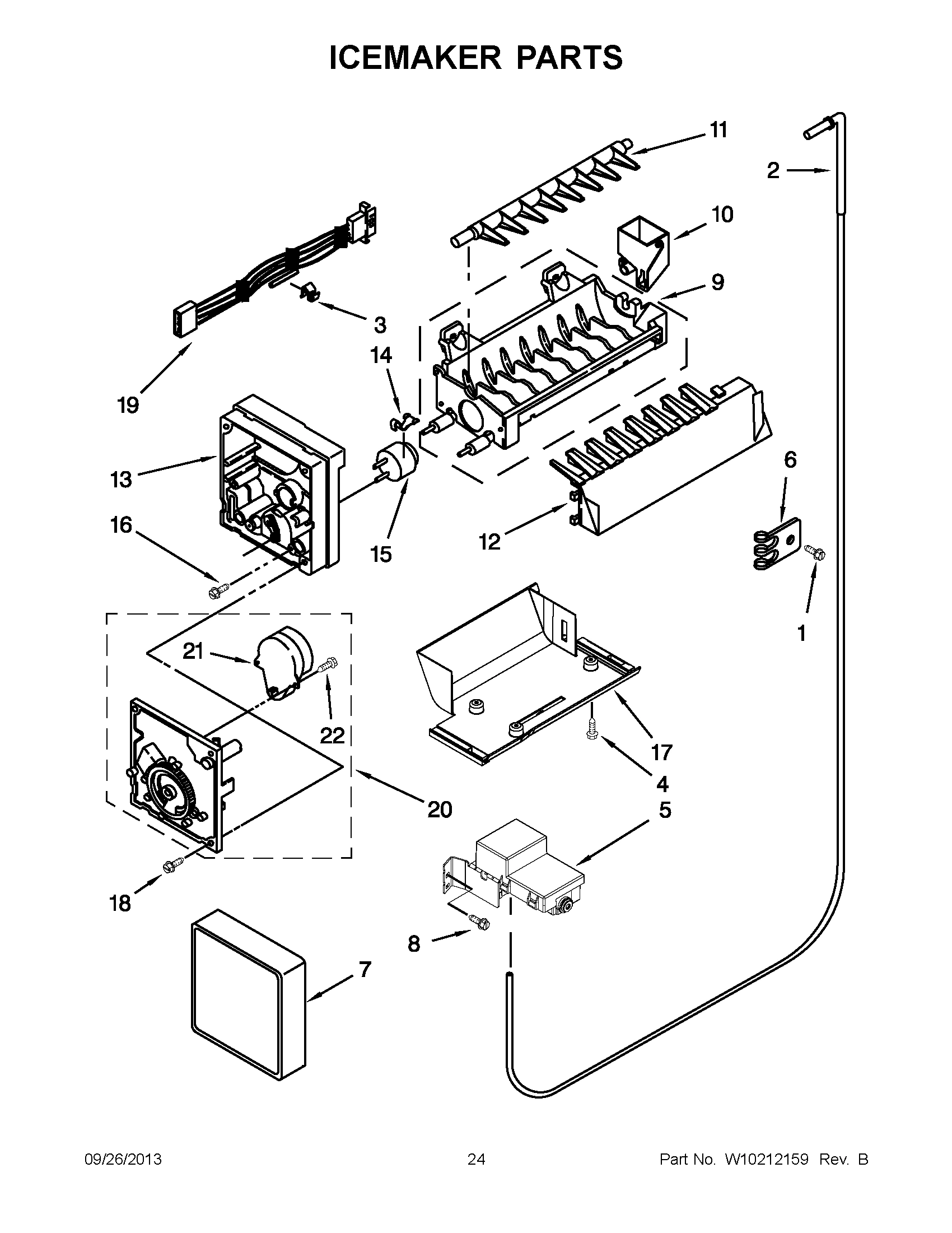 13 - ICEMAKER PARTS