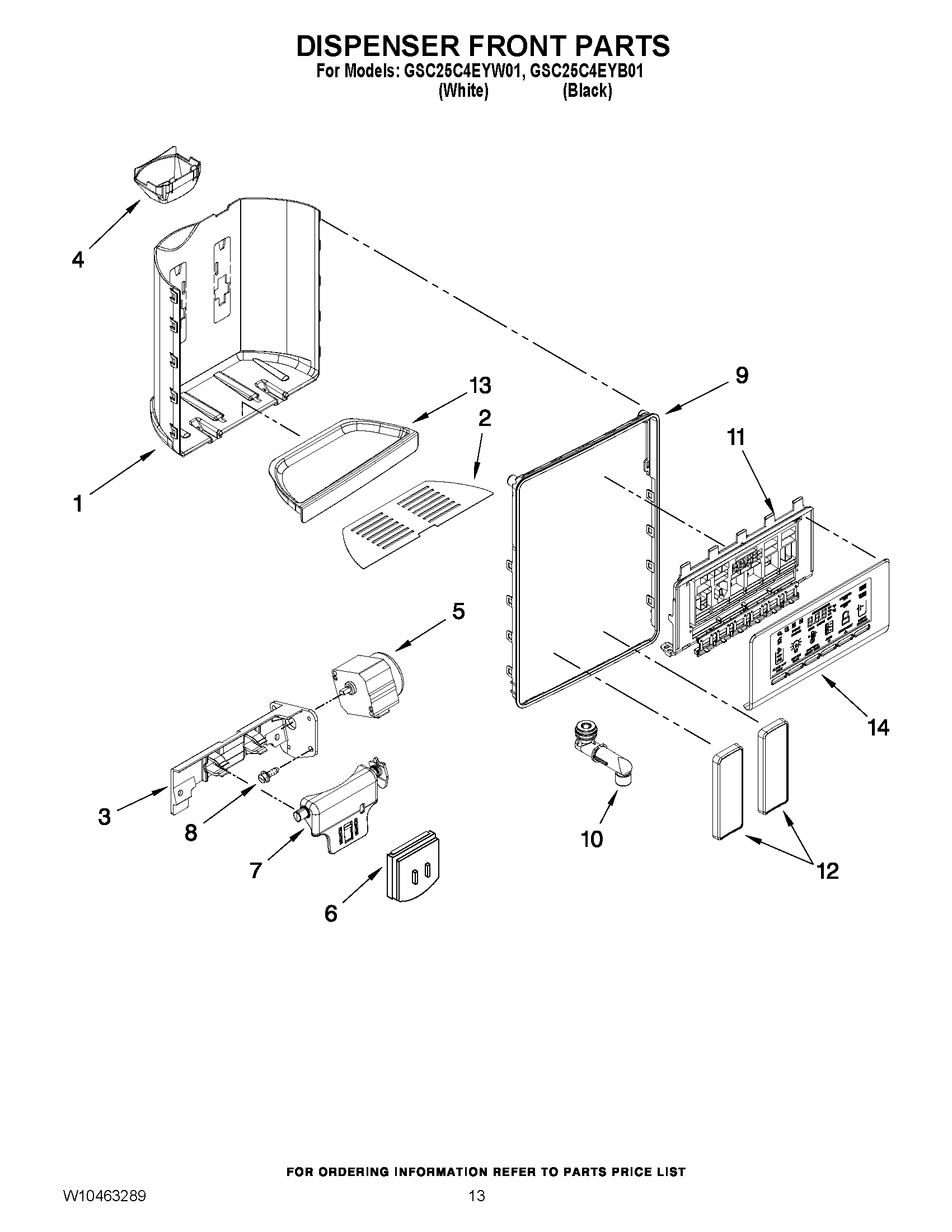 08 - DISPENSER FRONT PARTS