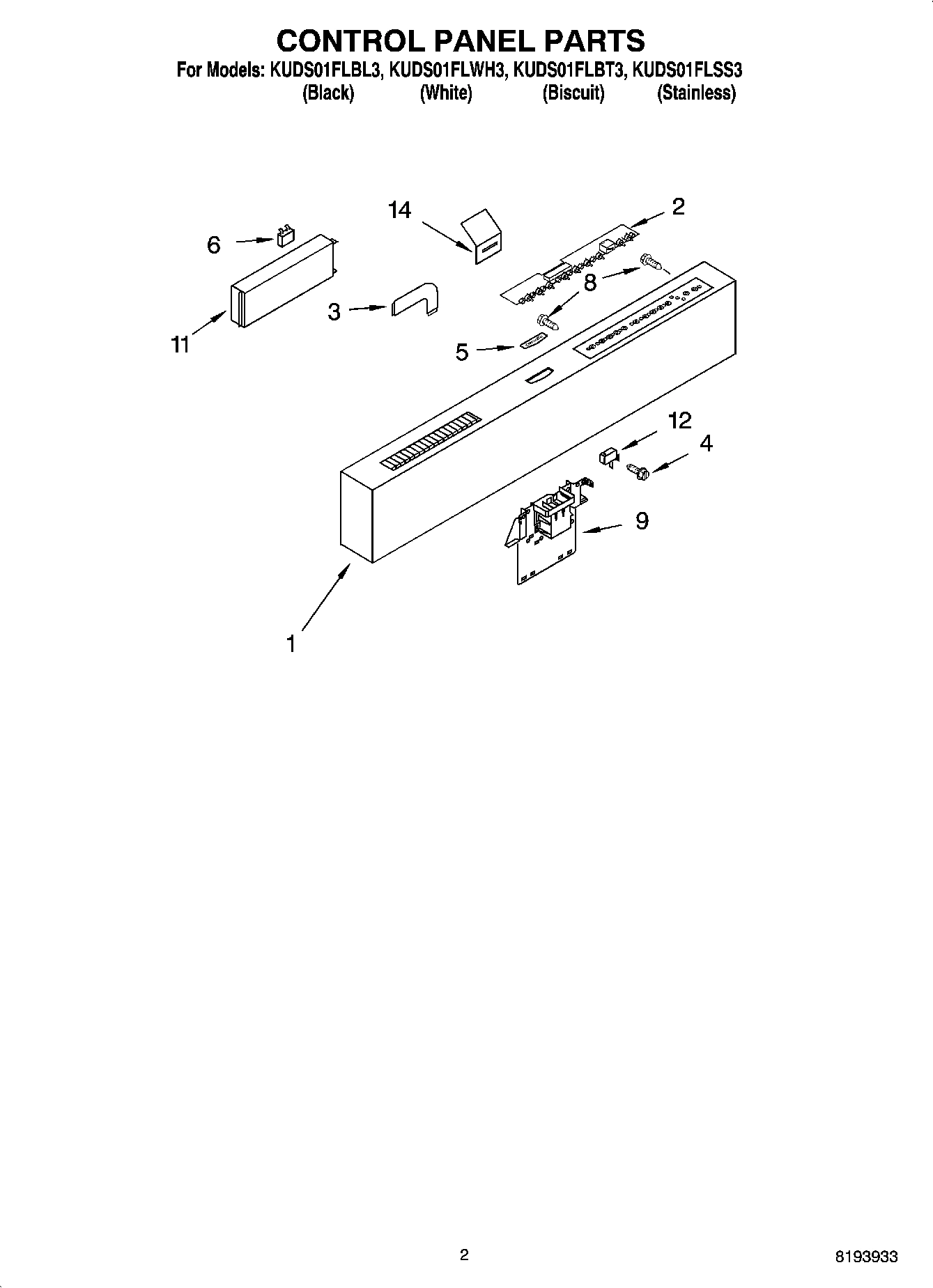 02 - CONTROL PANEL PARTS