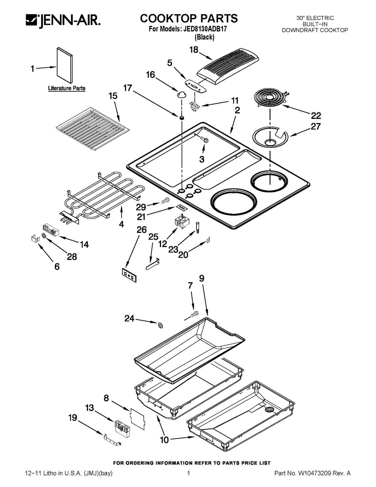 01 - COOKTOP PARTS