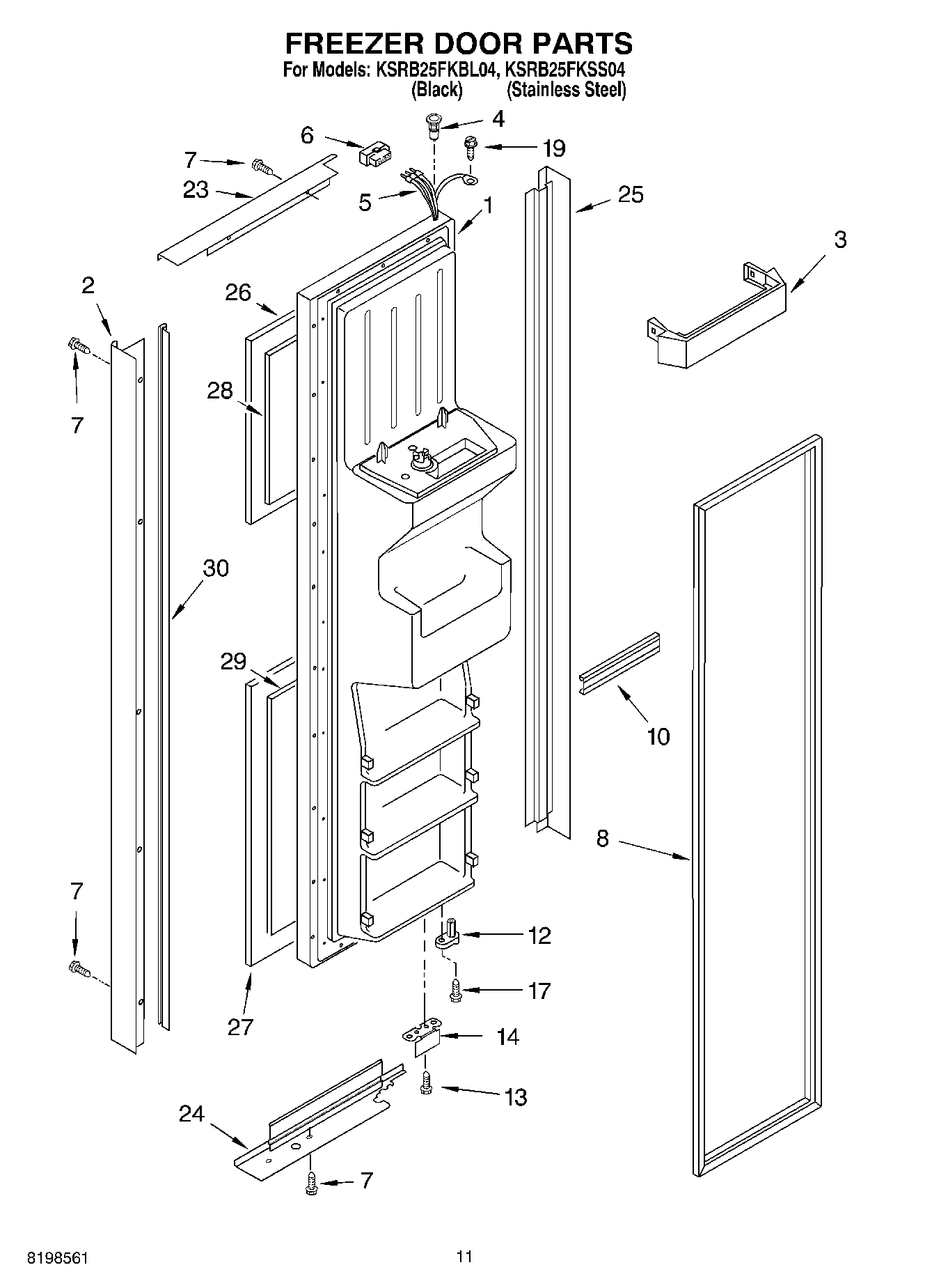 07 - FREEZER DOOR PARTS