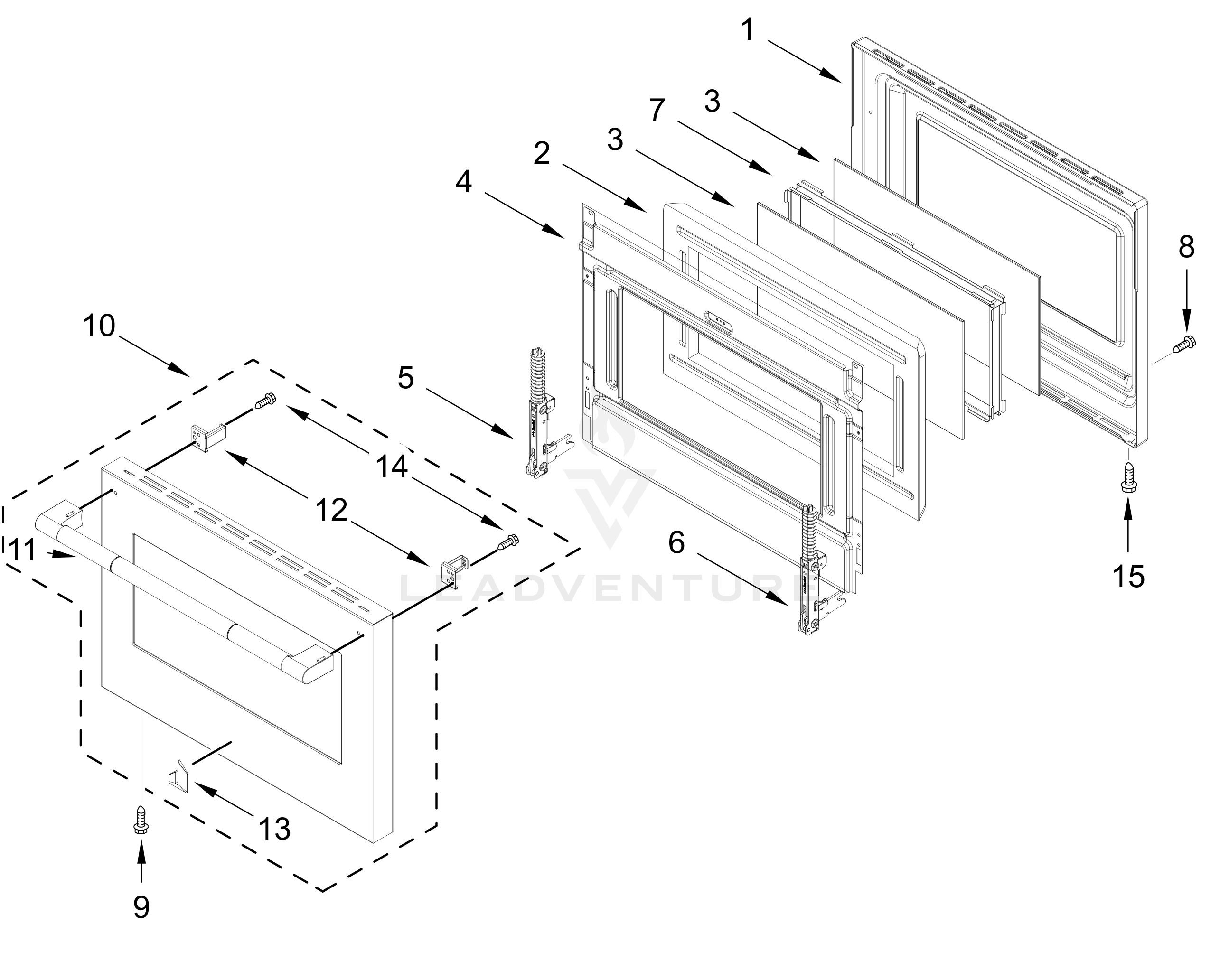 OVEN DOOR PARTS