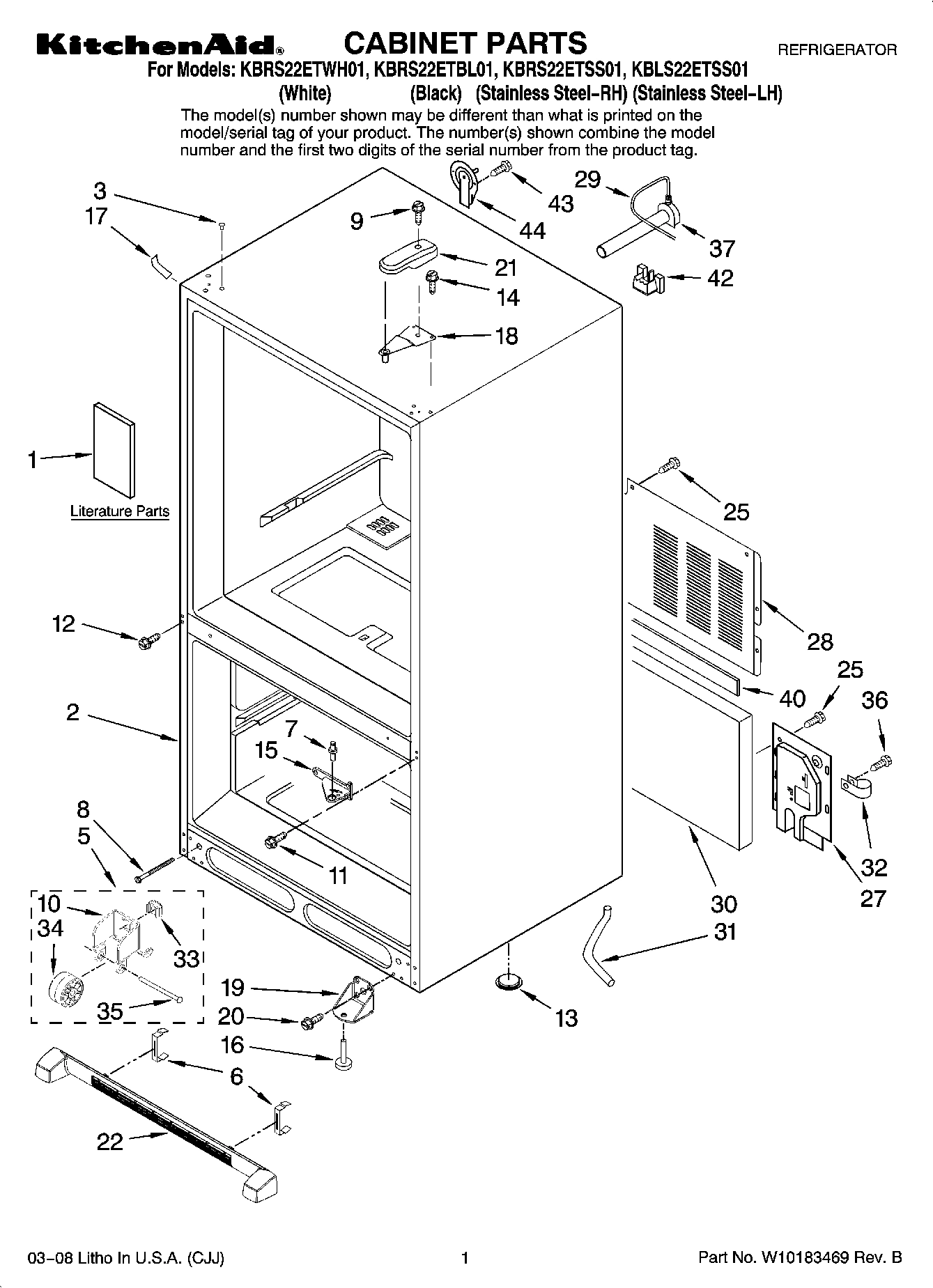 01 - CABINET PARTS