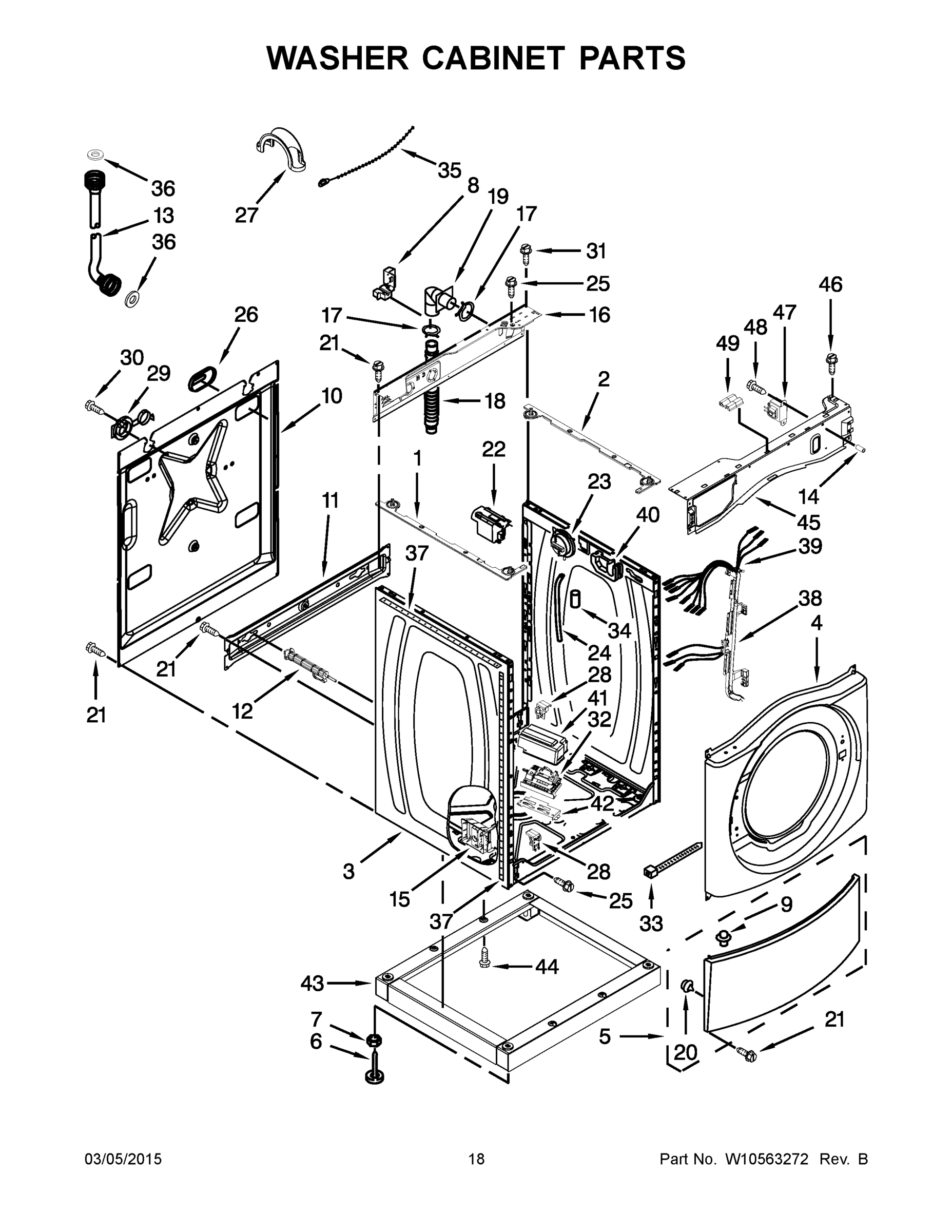 10 - WASHER CABINET PARTS