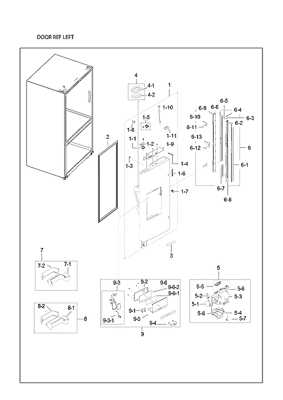 LEFT REFRIGERATOR DOOR