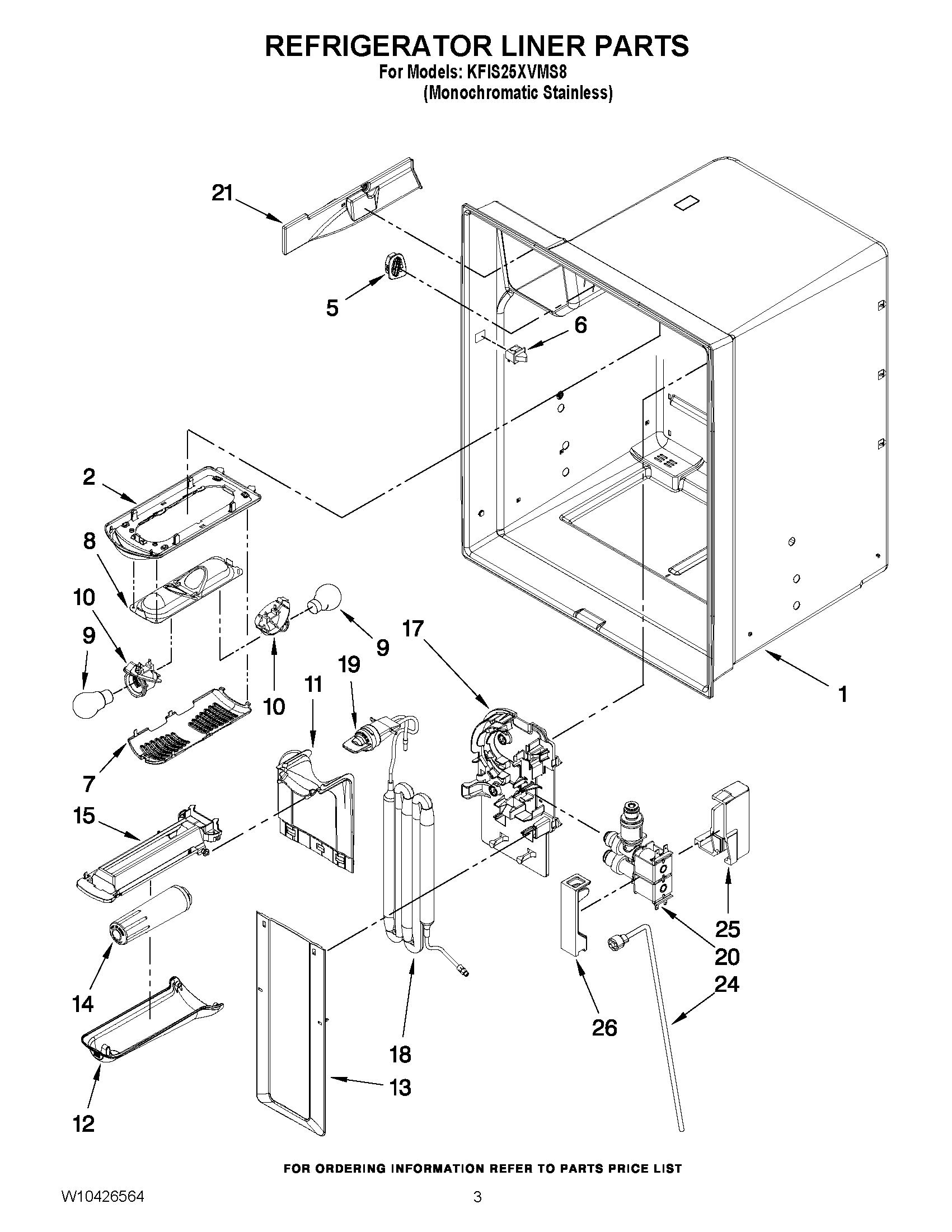 02 - REFRIGERATOR LINER PARTS
