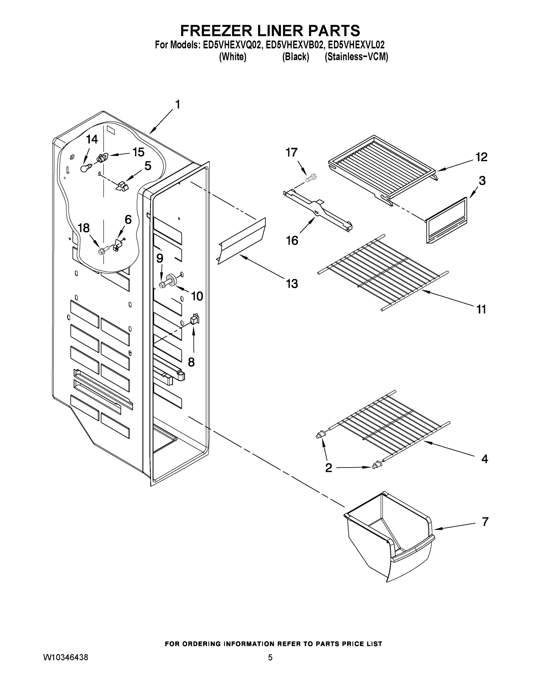 04 - FREEZER LINER PARTS