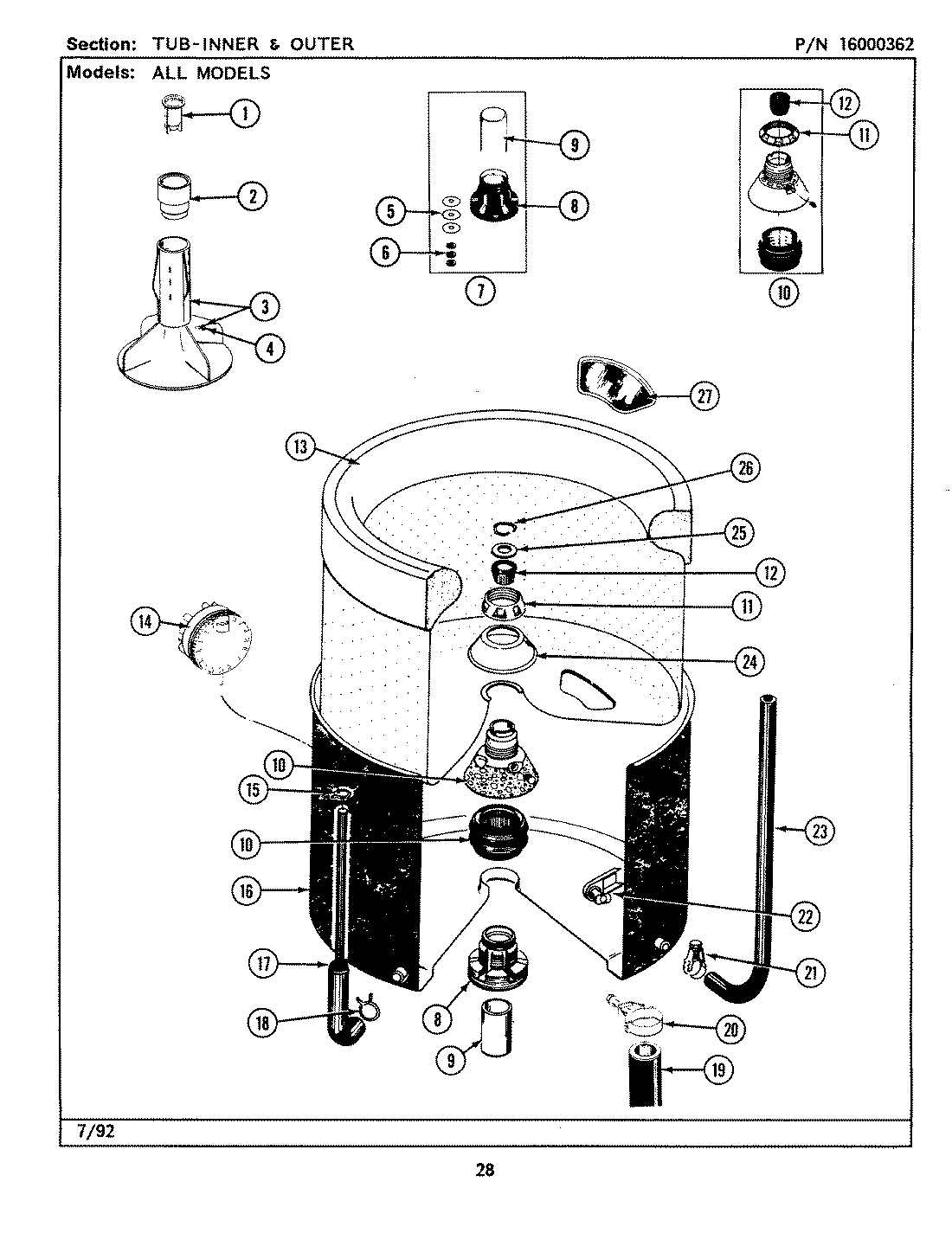 16 - TUB-INNER & OUTER (LSG7800AAE)