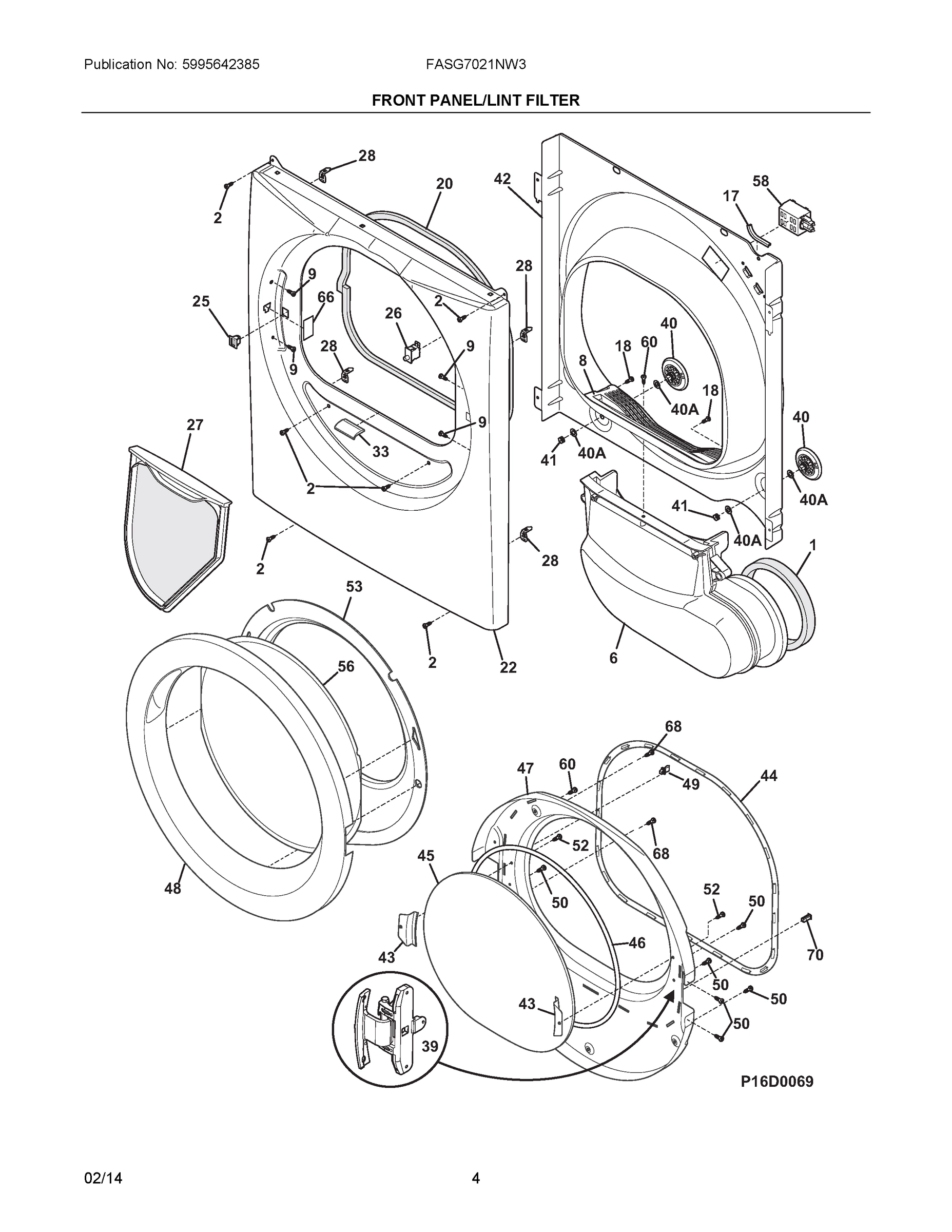03 - FRONT PANEL/LINT FILTER