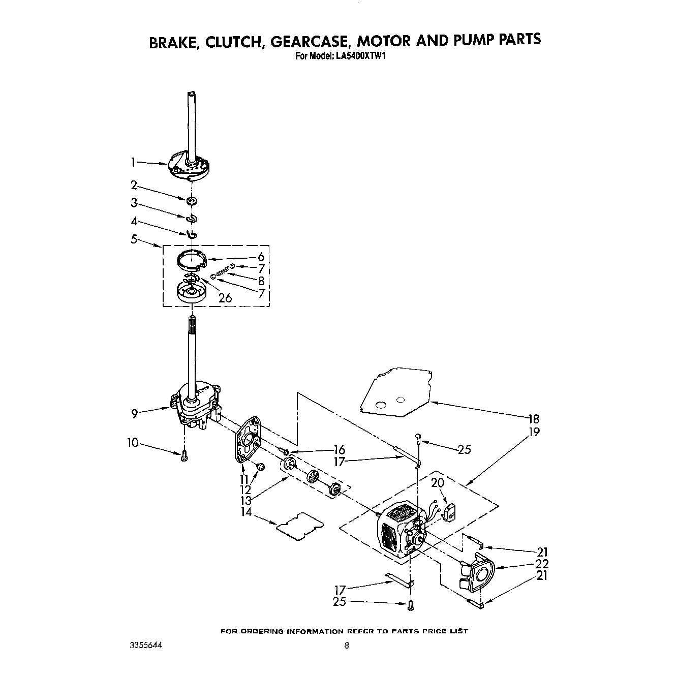 06 - BRAKE, CLUTCH, GEARCASE, MOTOR AND PUMP