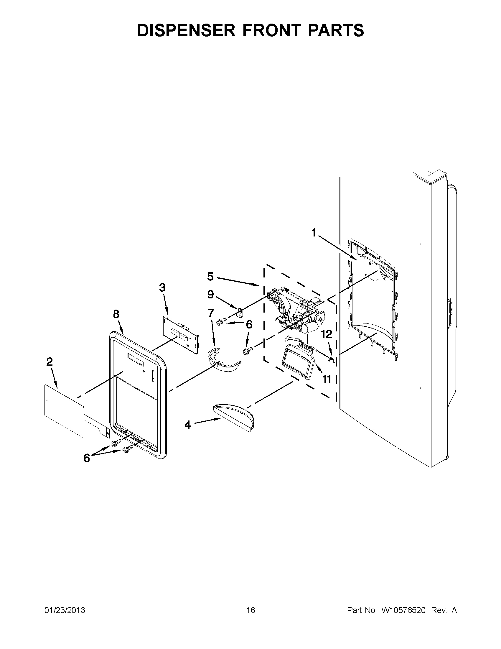 08 - DISPENSER FRONT PARTS
