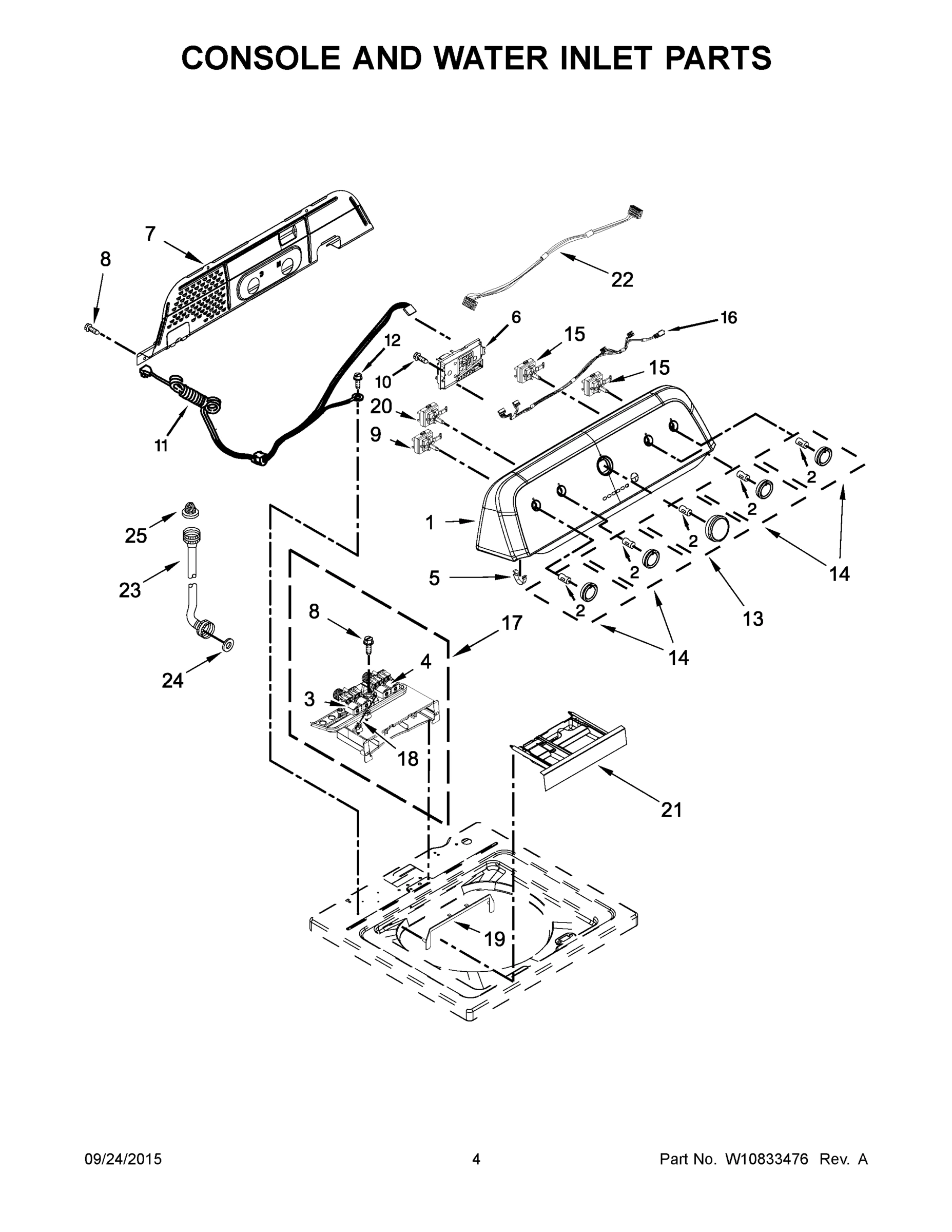 03 - CONSOLE AND WATER INLET PARTS
