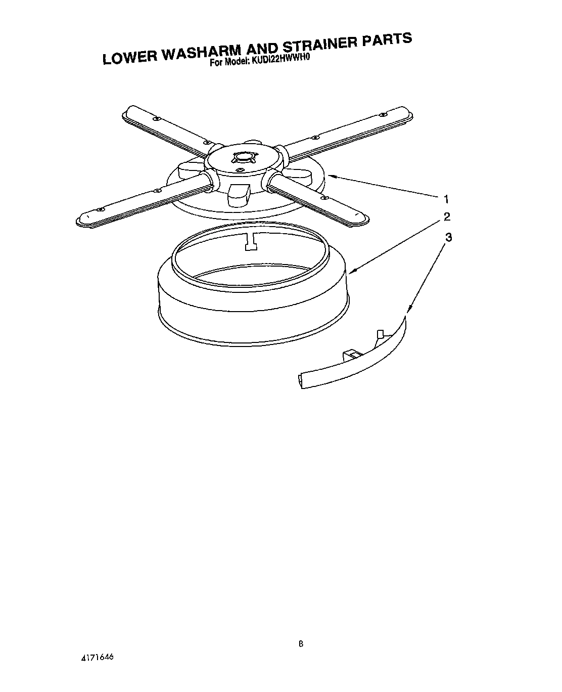 06 - LOWER WASHARM AND STRAINER