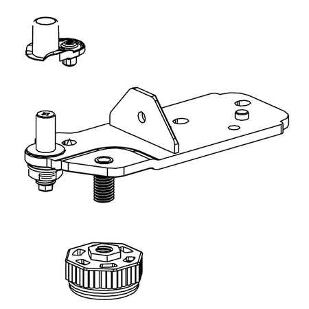 AEH75176313 LG Refrigerator Lower Hinge Assem