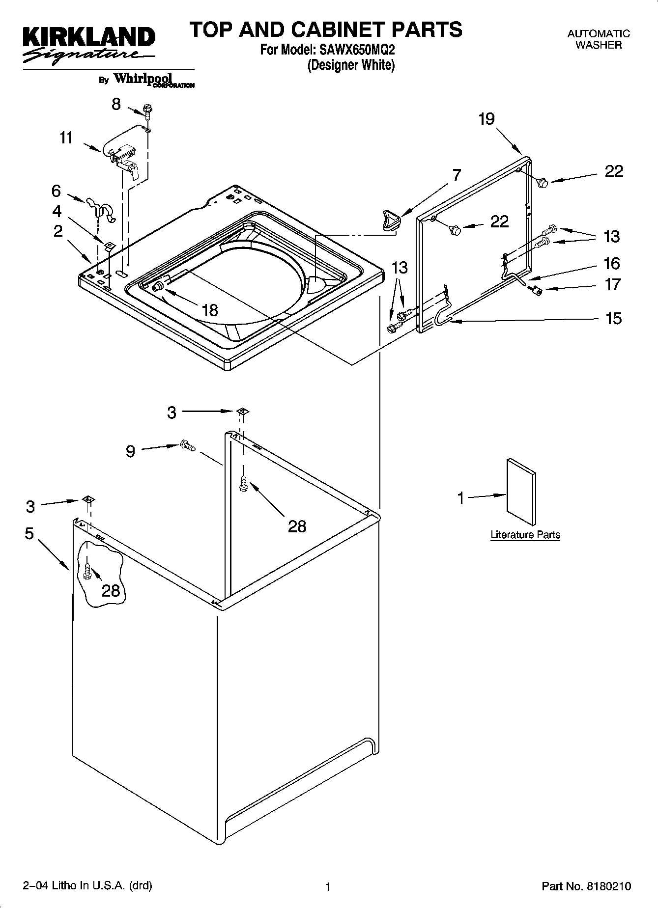 01 - TOP AND CABINET PARTS
