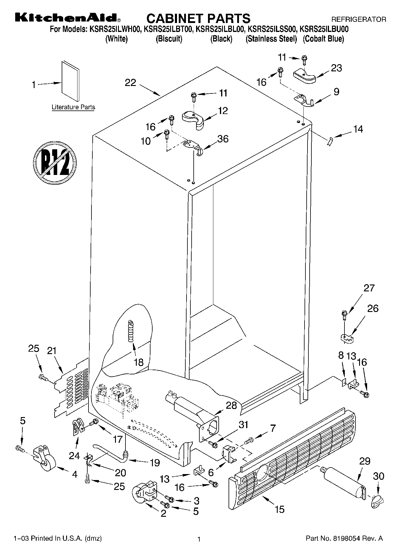 01 - CABINET PARTS