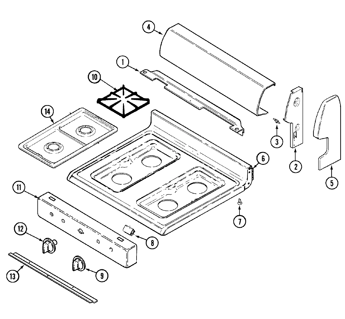 02 - CONTROL PANEL/TOP ASSEMBLY