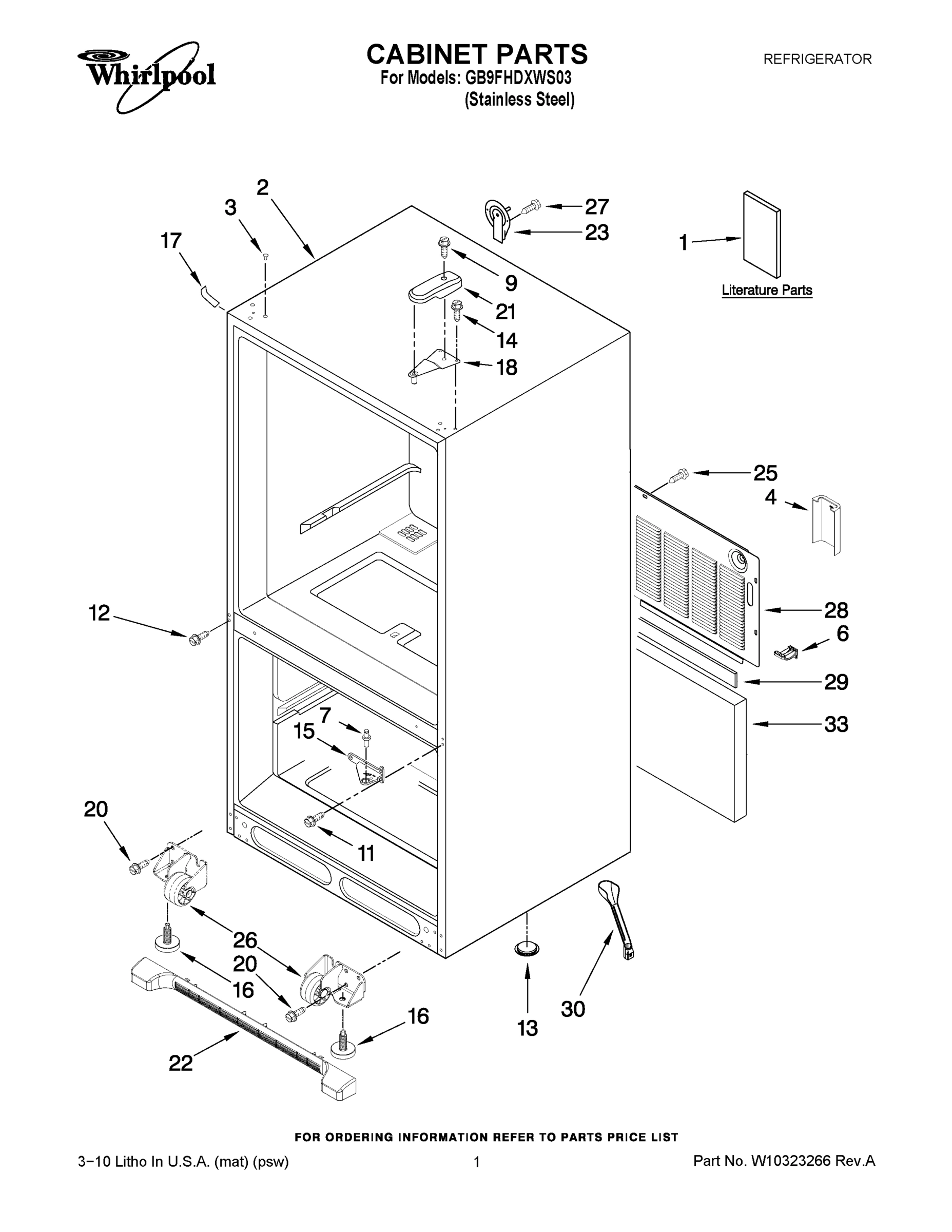 01 - CABINET PARTS