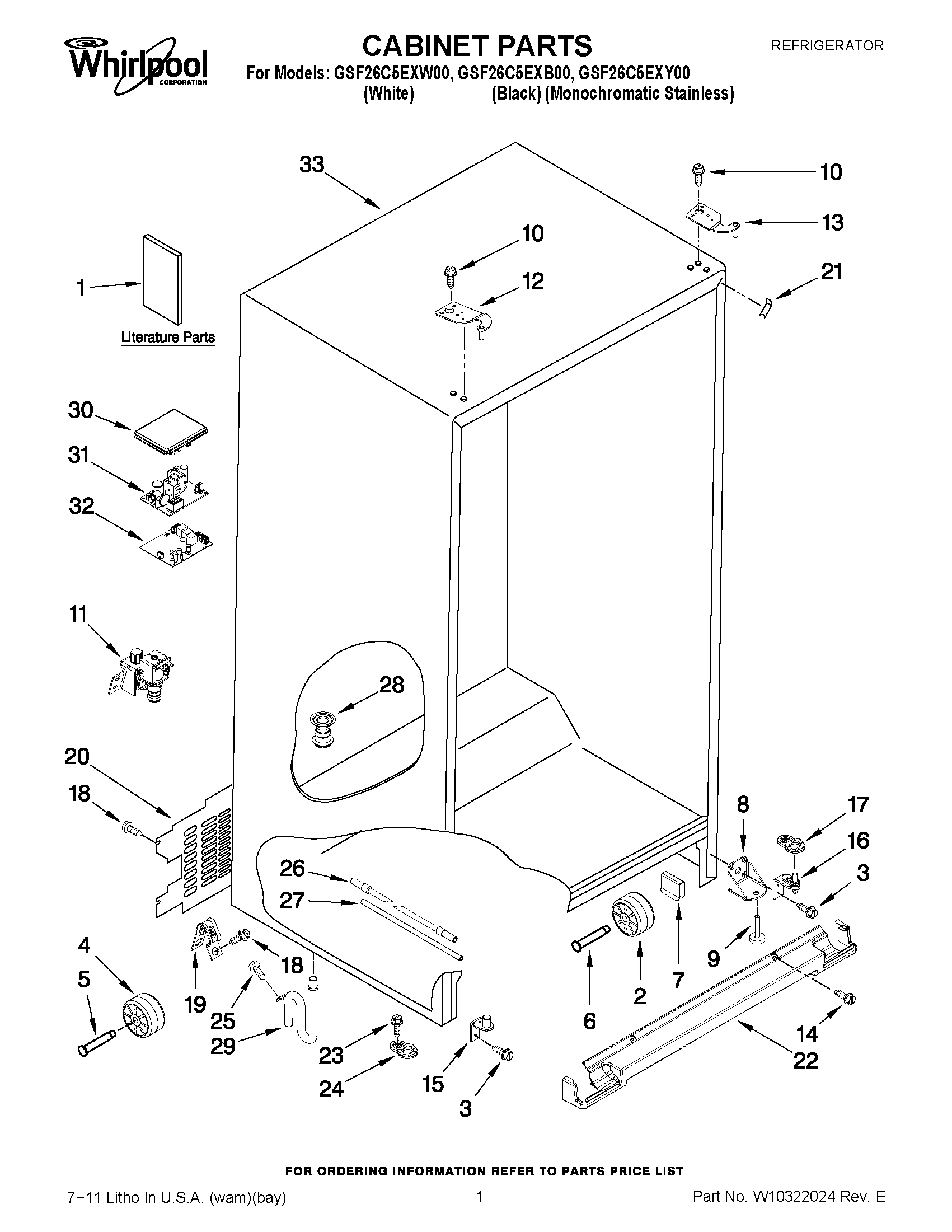 01 - CABINET PARTS