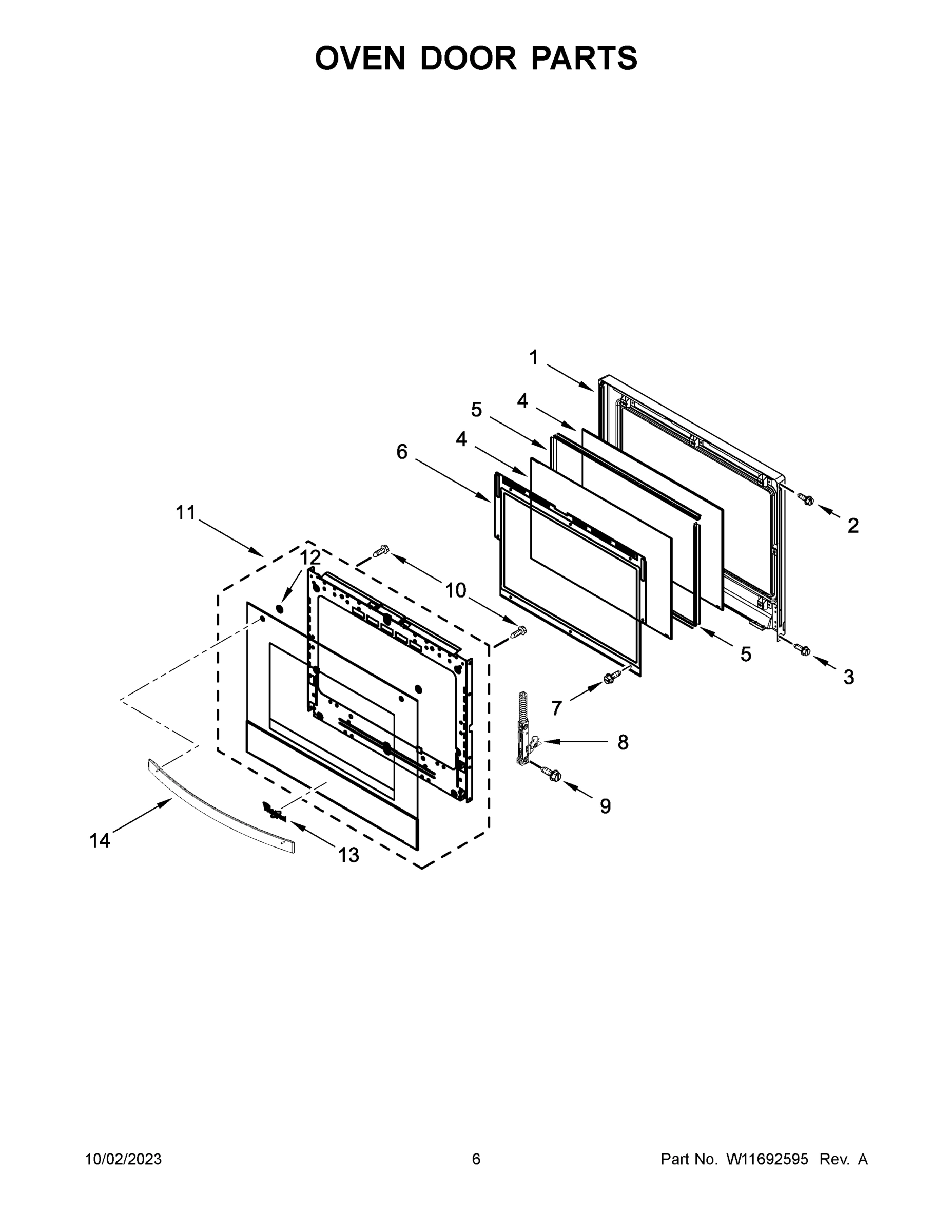 04 - OVEN DOOR PARTS